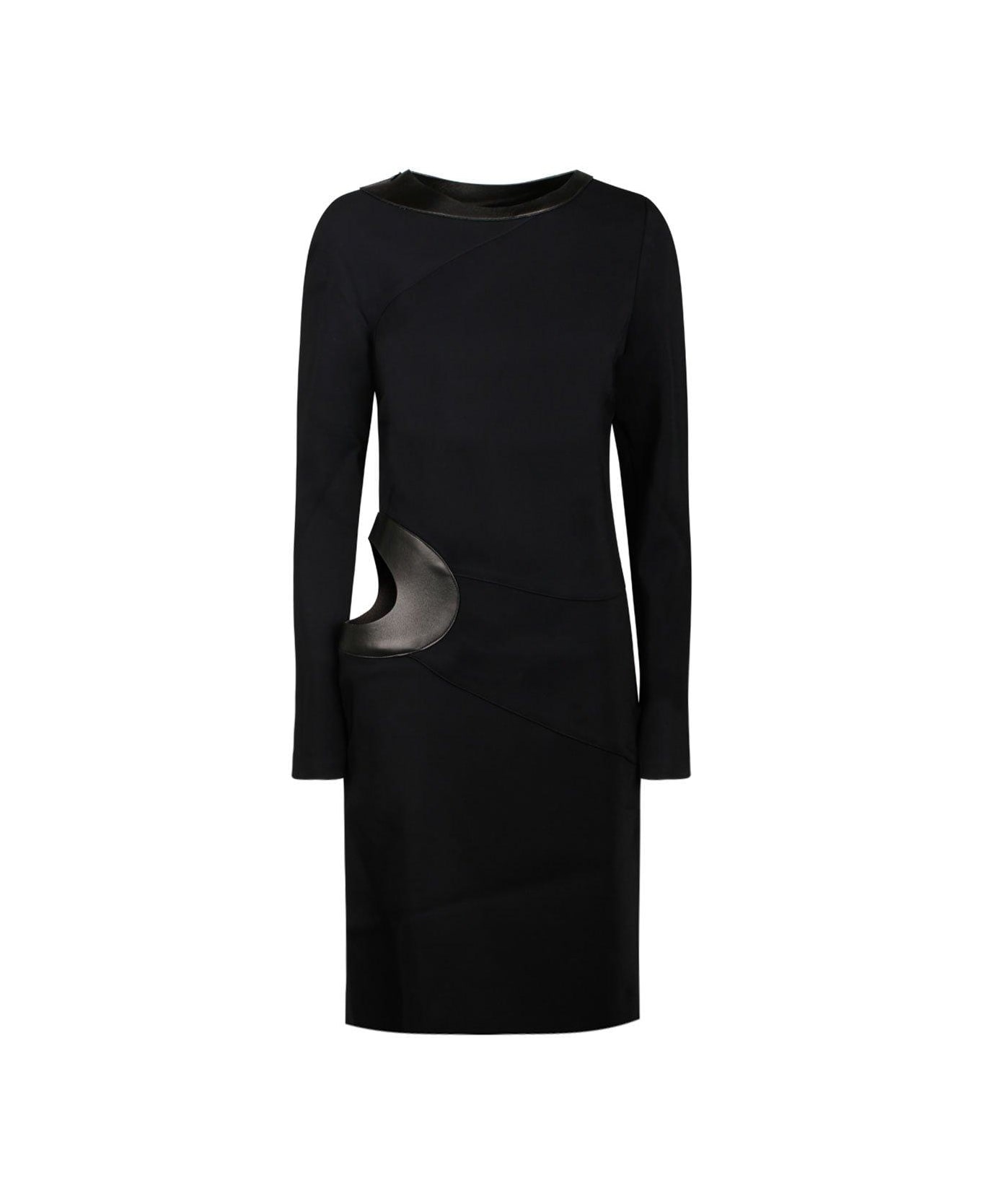 Tom Ford Cut-out Detailed Crewneck Mini Dress - BLACK