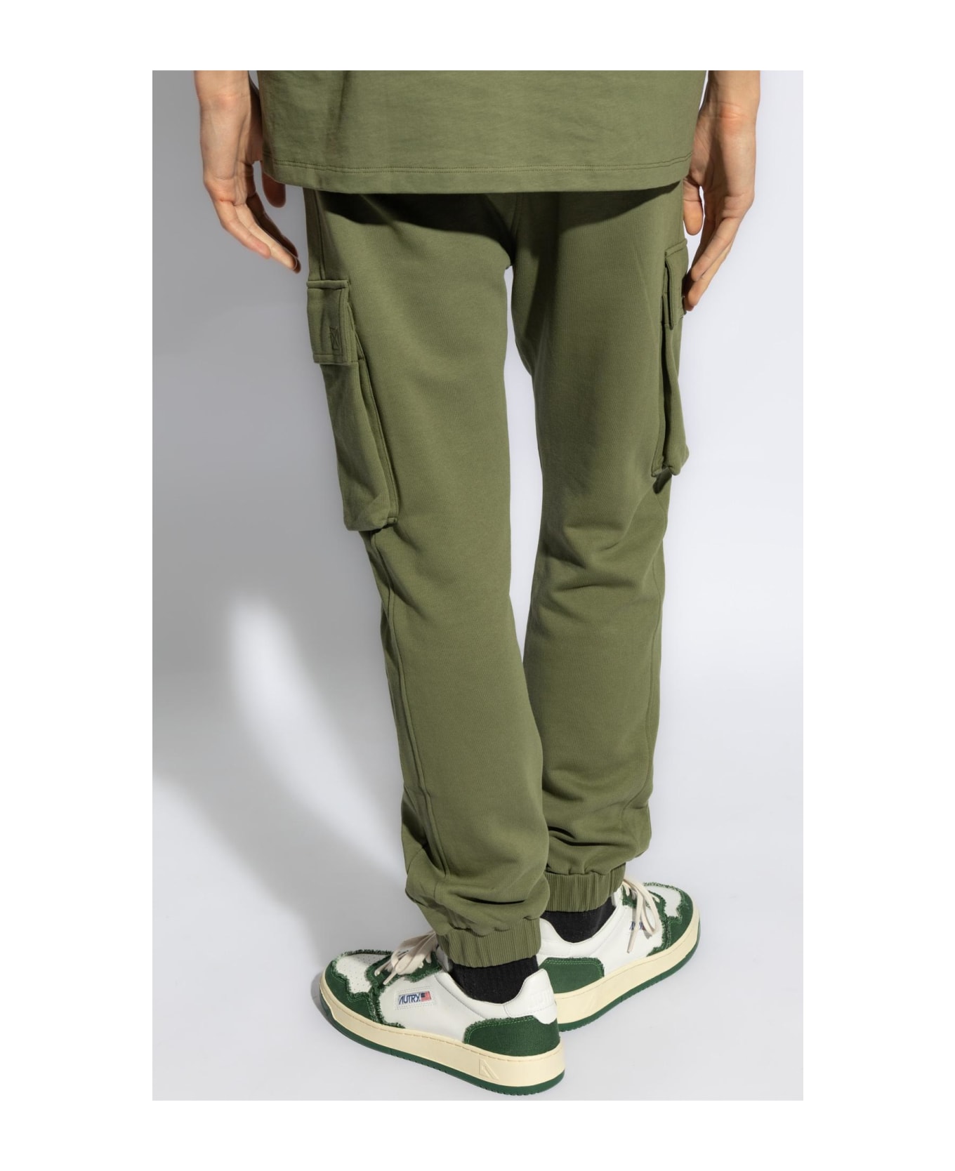 Balmain Sweatpants With Logo - Kaki/blanc スウェットパンツ