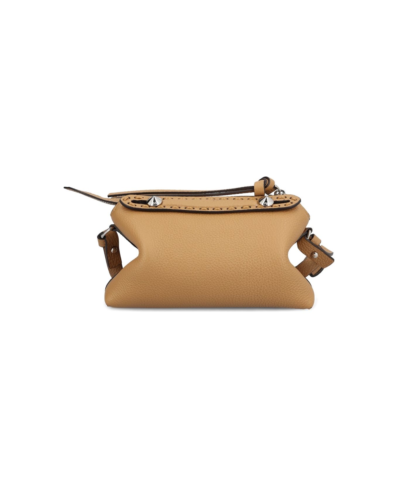 Fendi By The Way Soft Mini Selleria Shoulder Bag - Emr Cappuccino Palladio