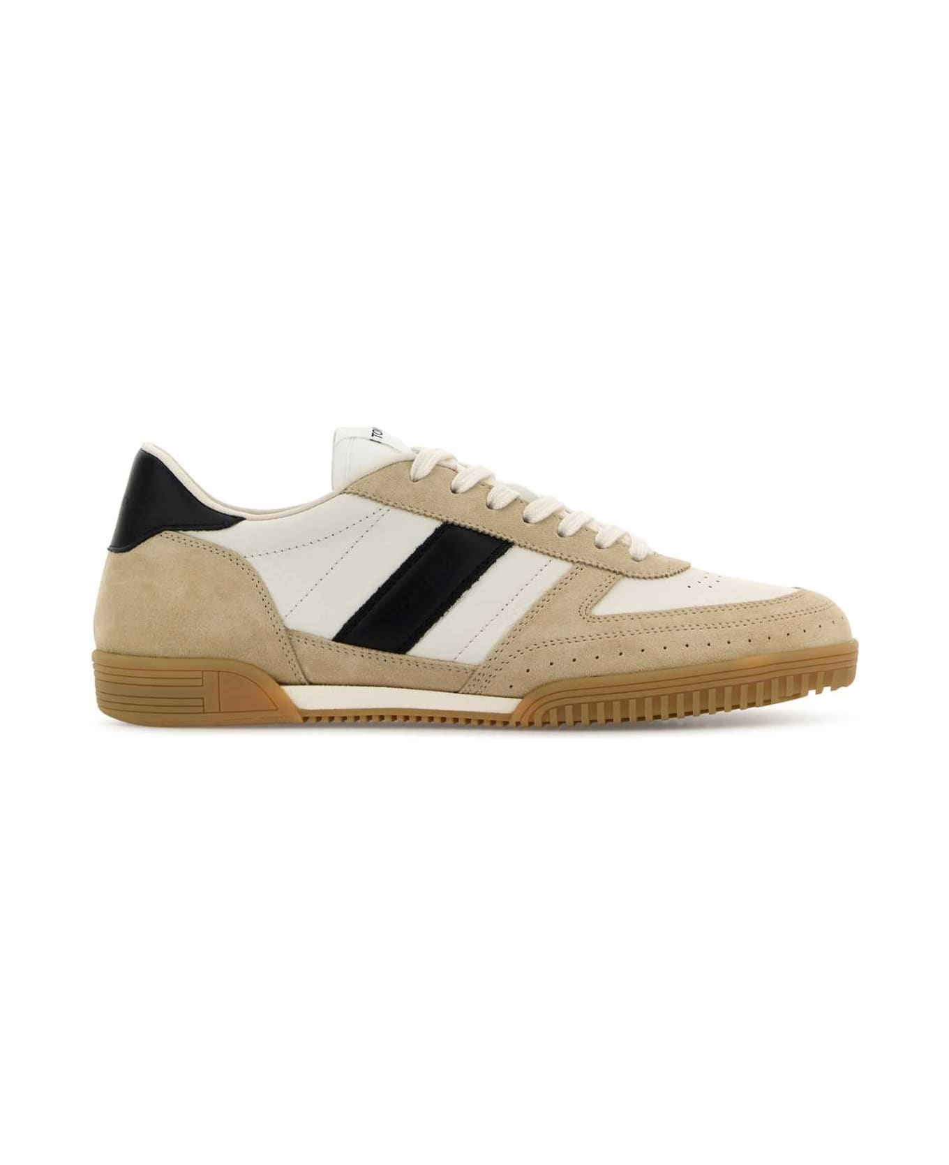 Tom Ford Multicolor Leather And Suede Terence Sneakers - DUNEBLACKAMBER