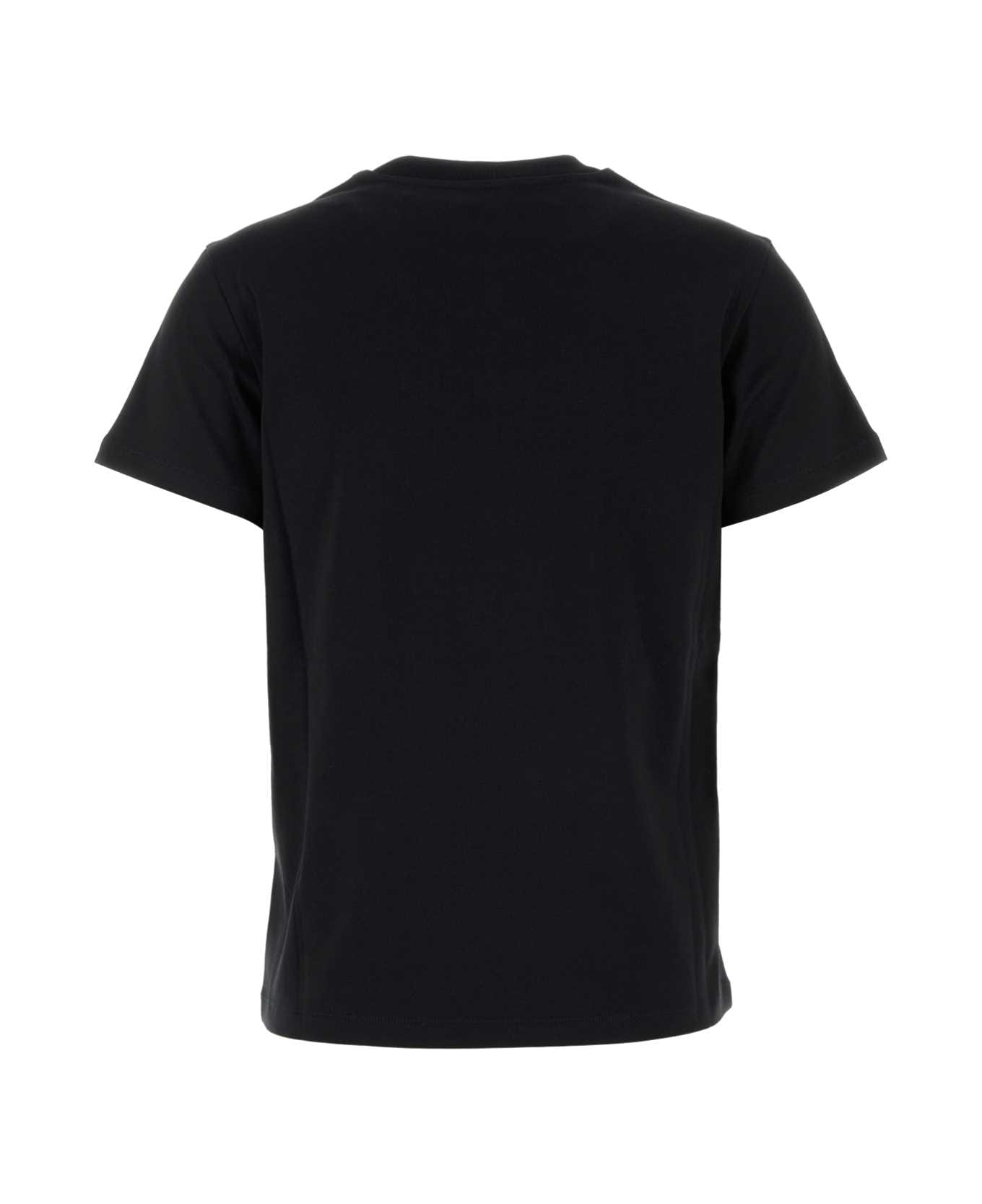 Moncler Black Cotton T-shirt - Black