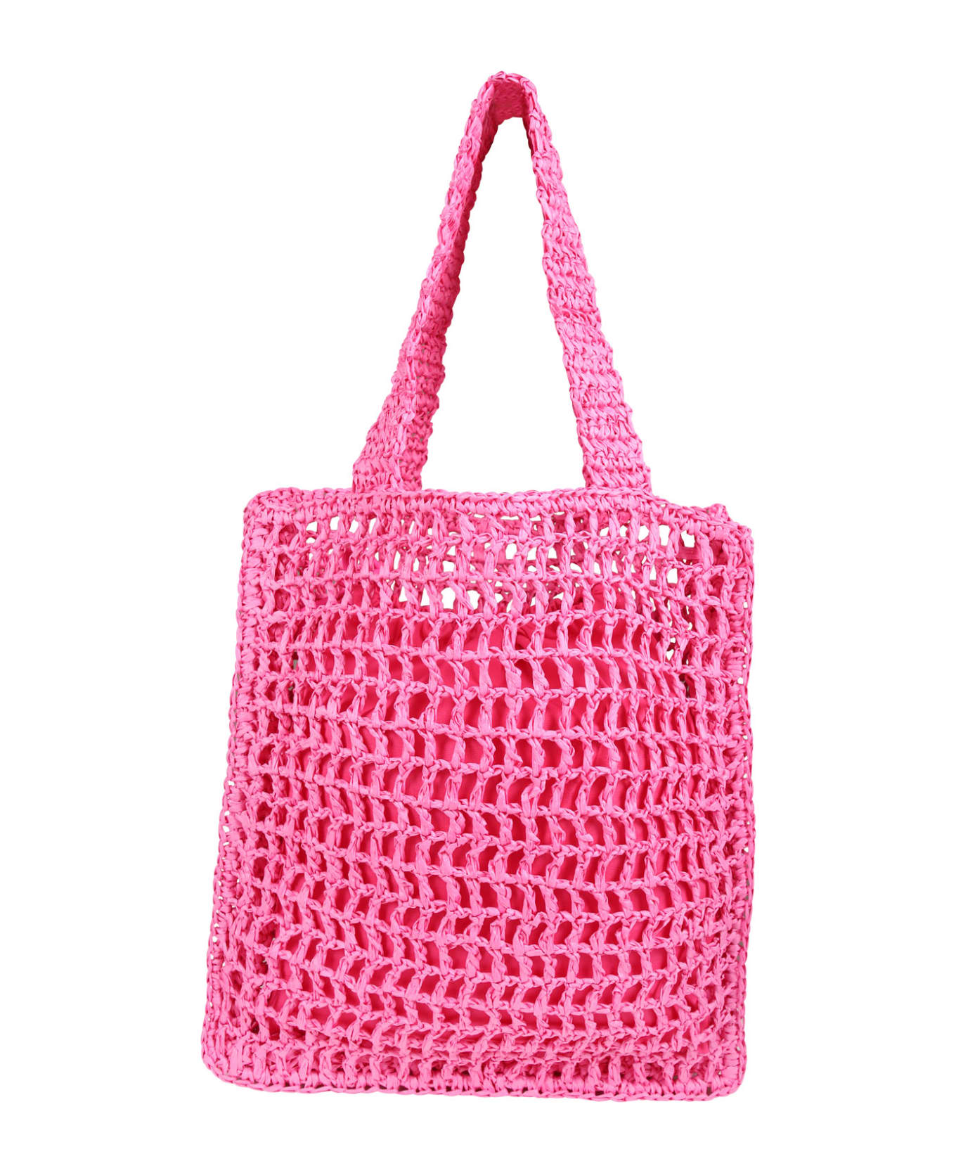 MSGM Fuchsia Bag For Girl With Logo - Fuchsia