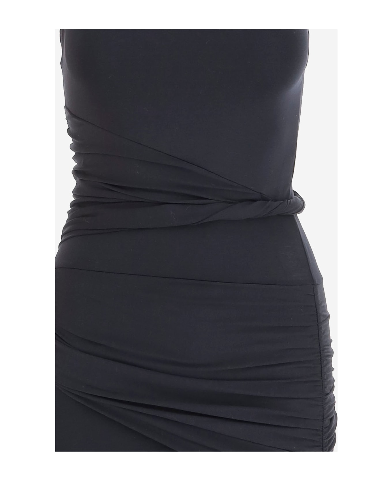 Patou Stretch Cotton One-shoulder Dress - Blue