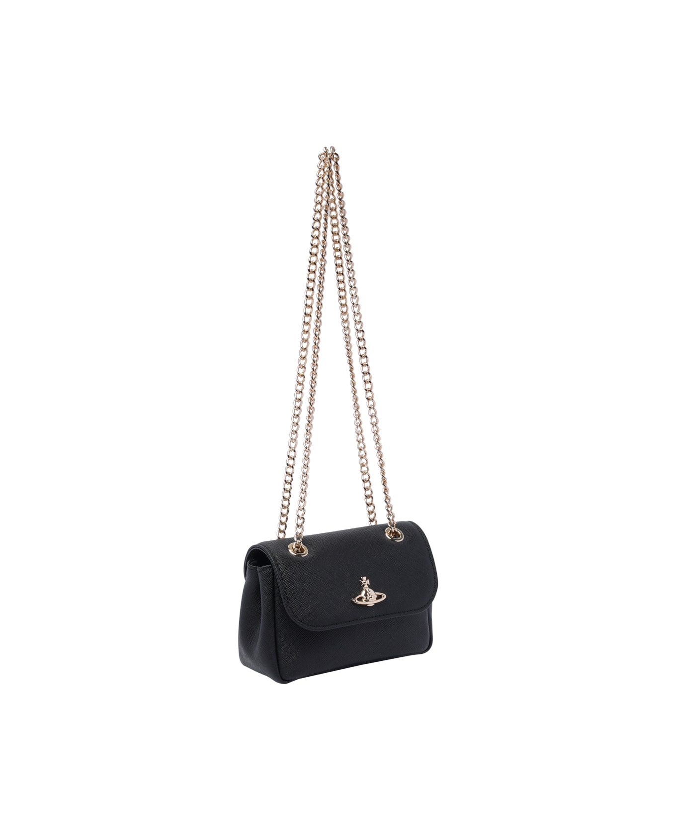 Vivienne Westwood Saffiano Plain Small Bag - Black