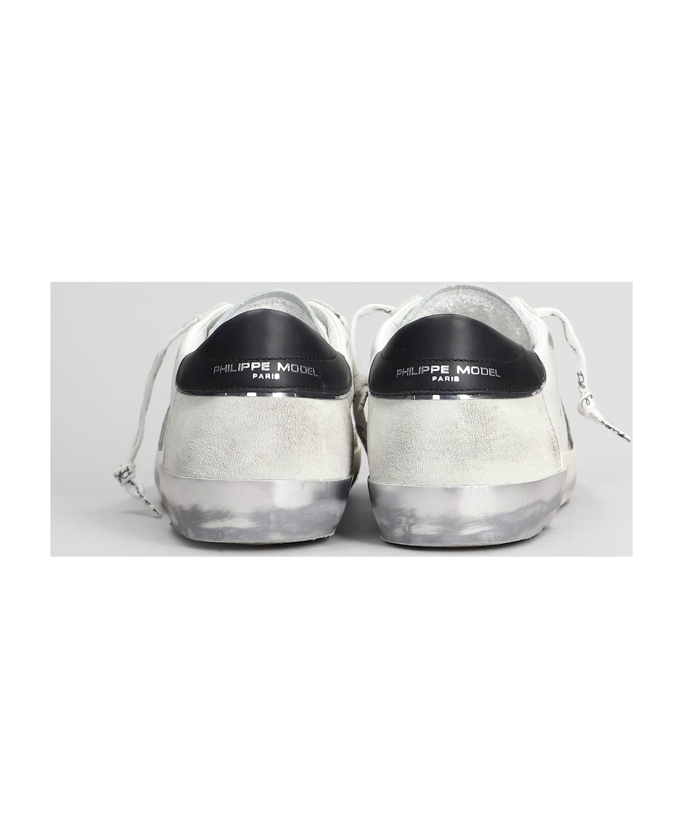 Philippe Model Prsx Low Sneakers In White Leather - white