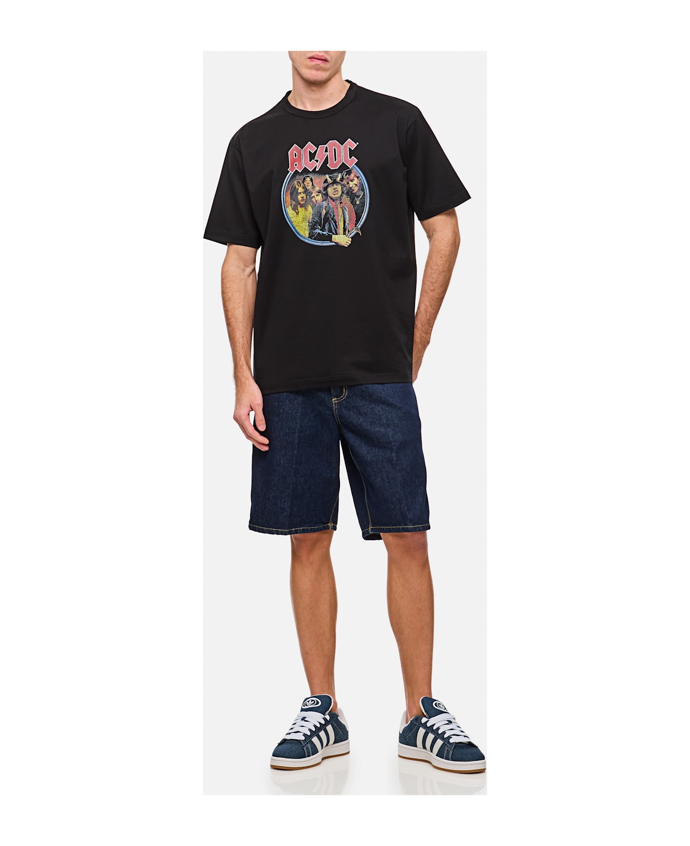 Junya Watanabe Ac/dc Printed T-shirt - Black