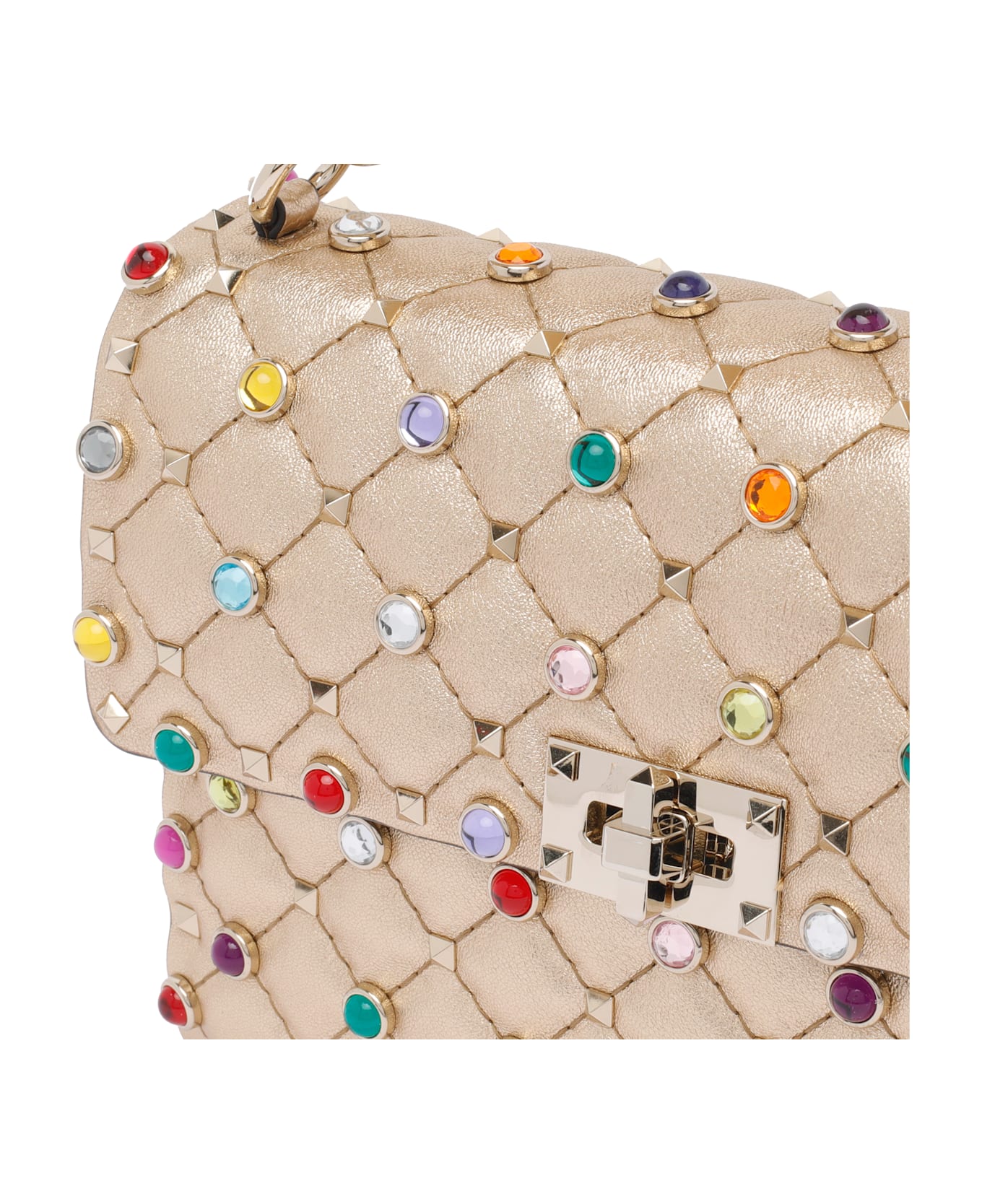 Valentino Garavani Medium Rockstud Spike Handbag - Golden