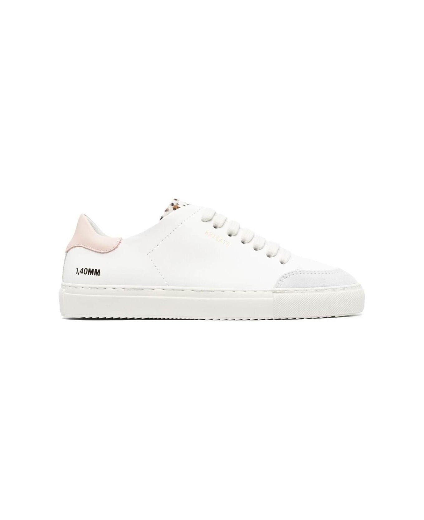 Axel Arigato 'clean 90' White Low Top Sneaker With Lepard Tab In Leather Woman - White