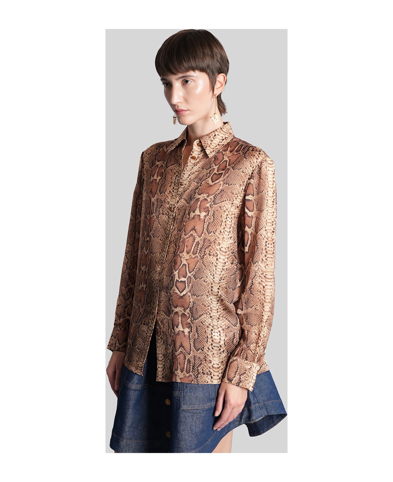 Zimmermann Shirt In Python Print Silk - python print