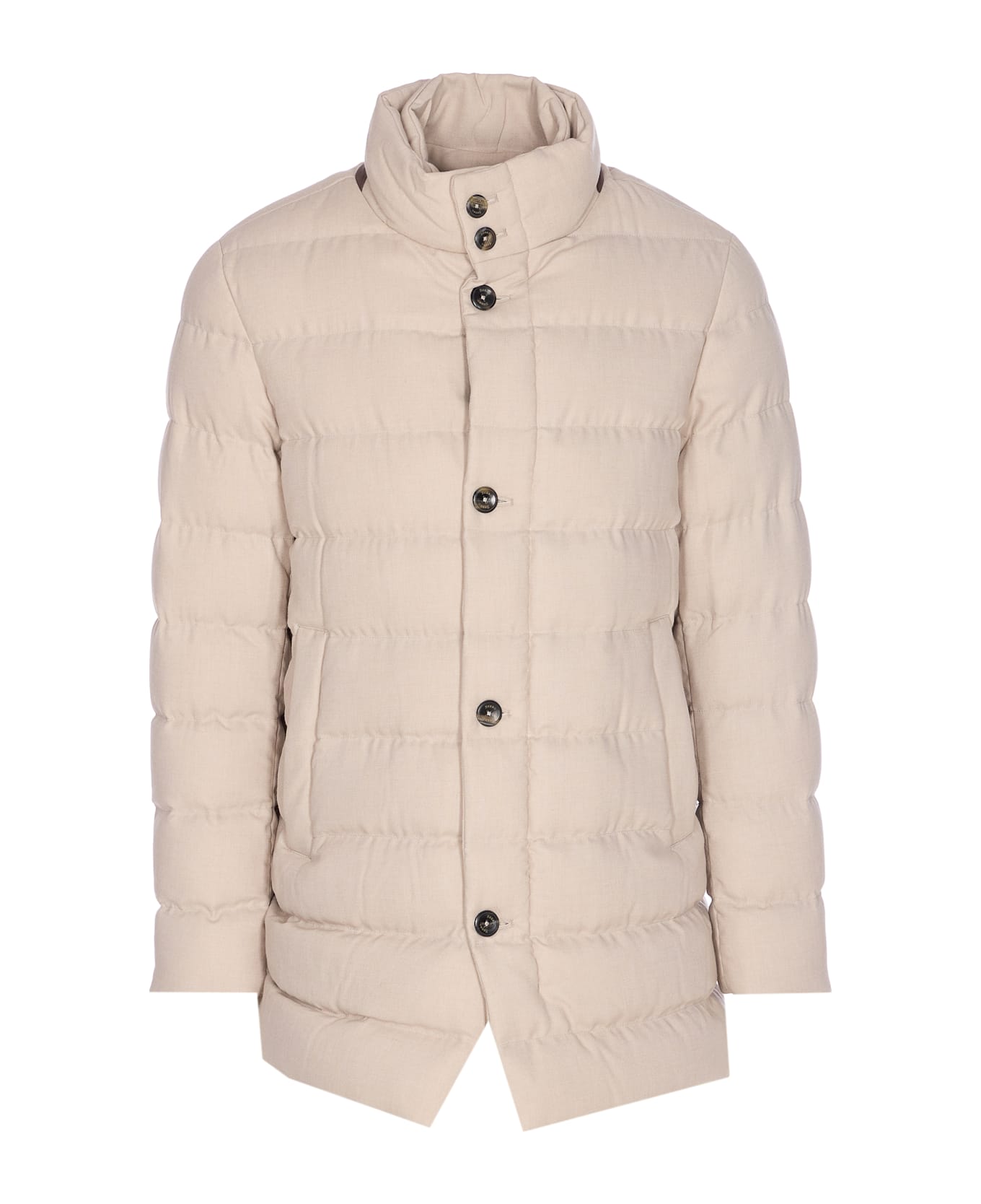 Herno Single Breasted Down Jacket - Beige