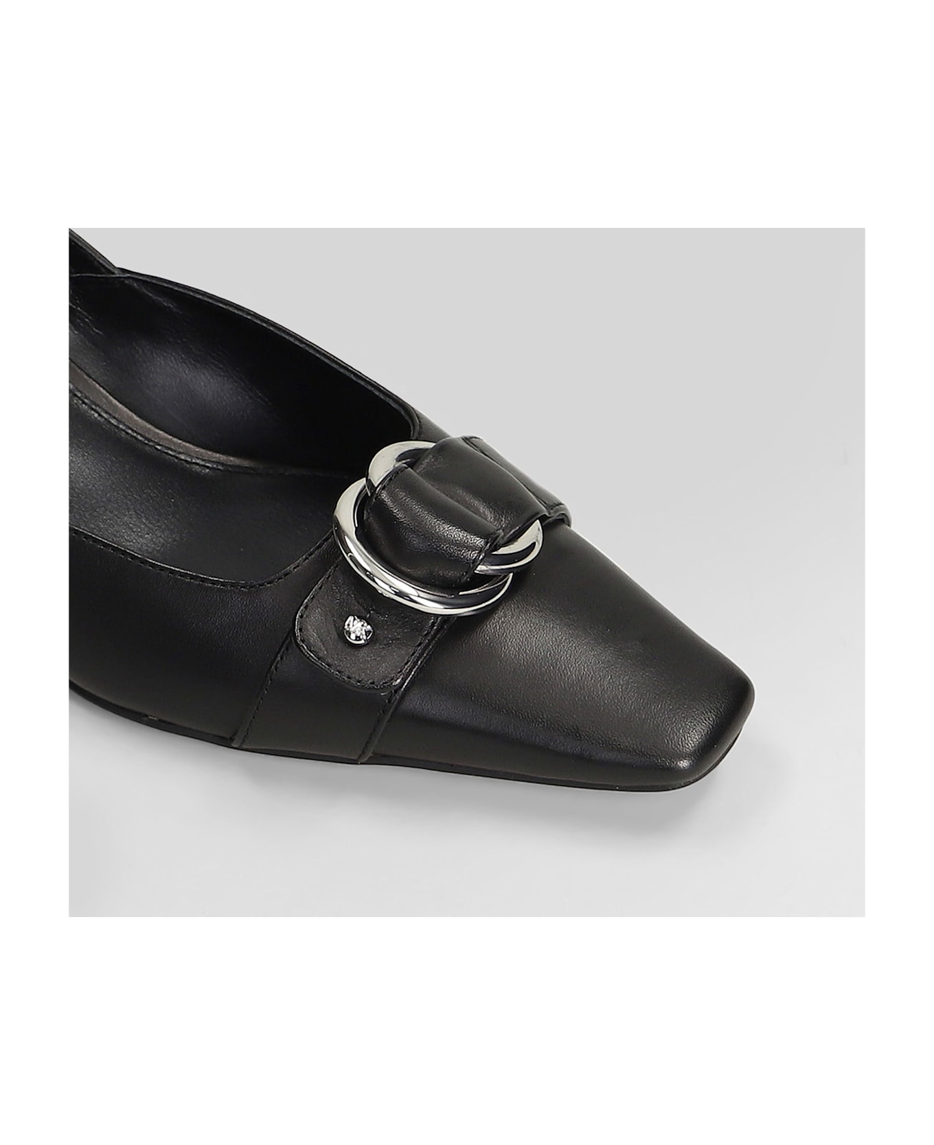 Michael Kors Jaden Kitten Sling Pumps In Black Leather - black