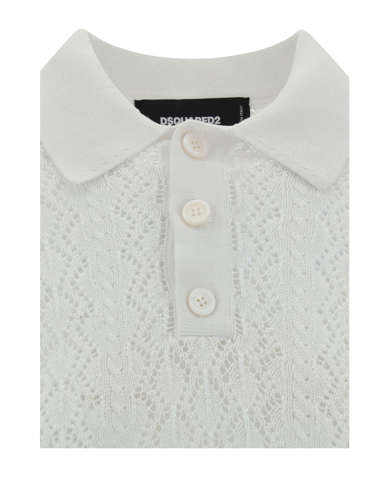 Dsquared2 Top - Optical White ポロシャツ