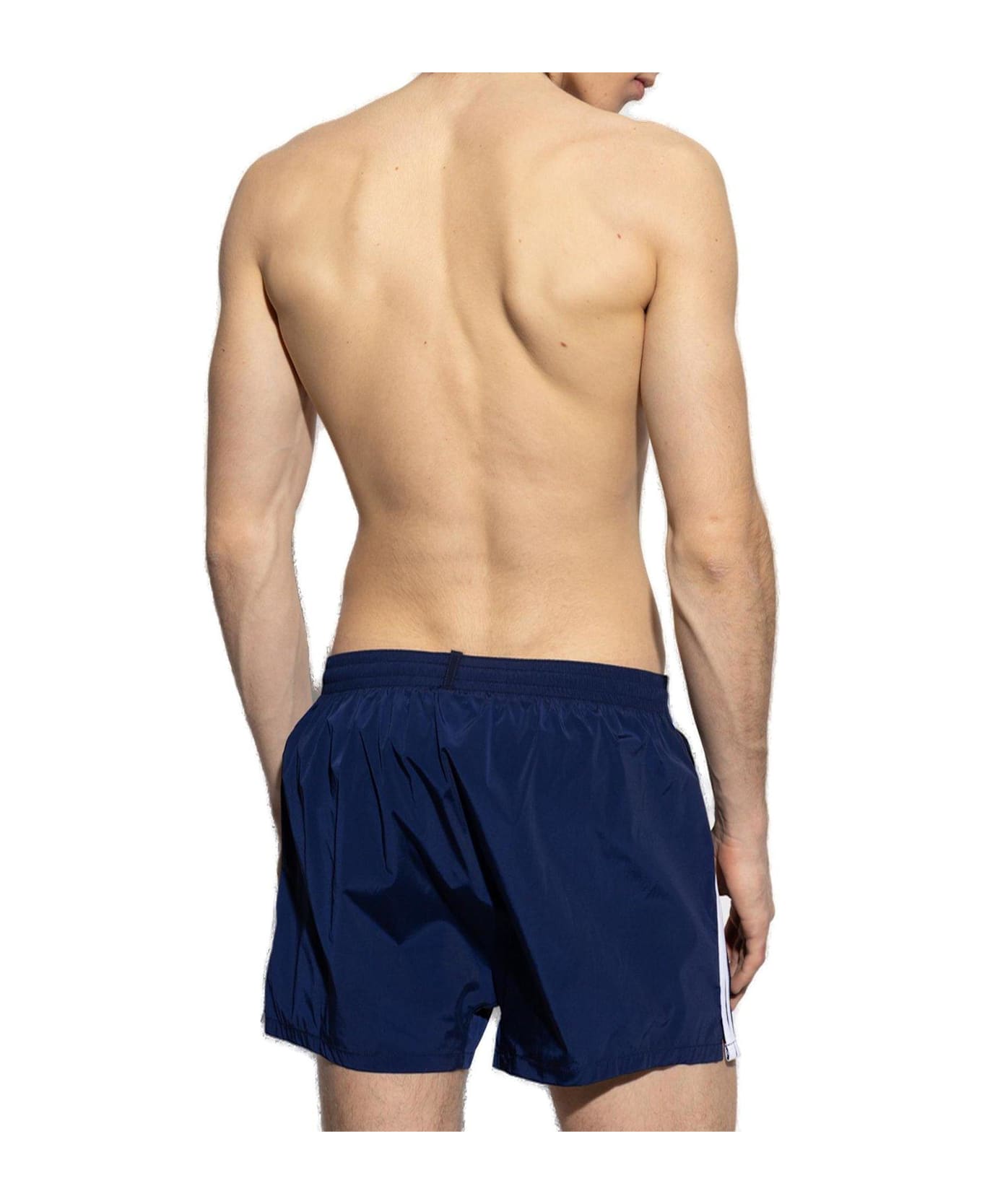 Dsquared2 Logo-embroidered Drawstring Swim Shorts - Blue