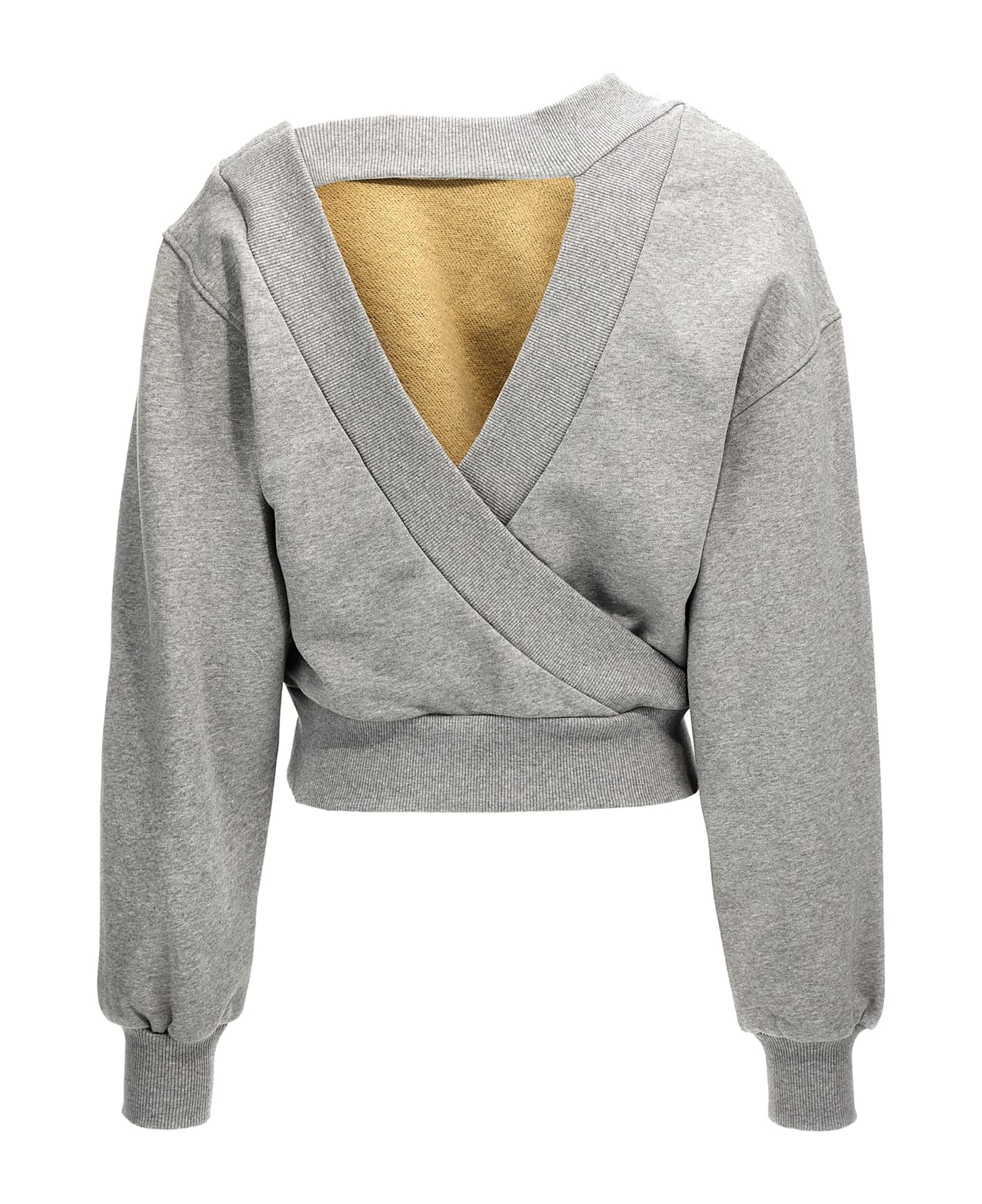 The Attico Crossed Logo Sweatshirt - Gray