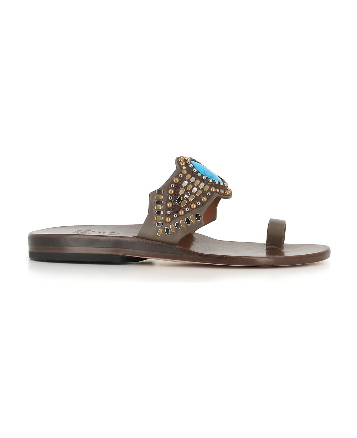 Calleen Cordero Mule Reina - Beige/turchese