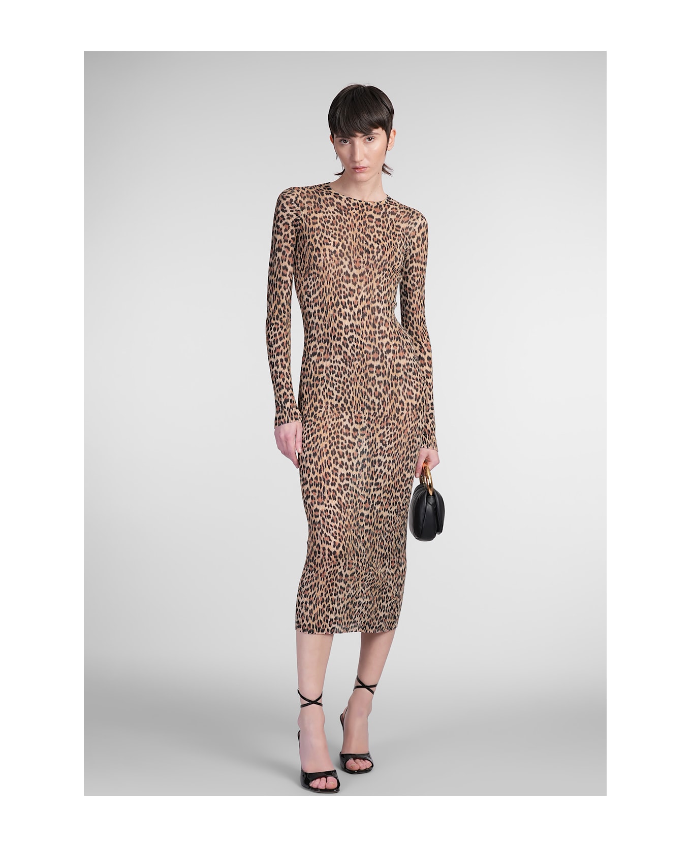 Blumarine Dress Woman In Animalier Cotton - Animalier