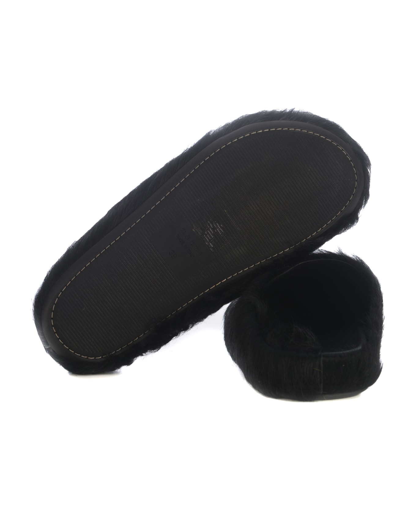 Marni Fussbett Slip-on Flat Mules - Black
