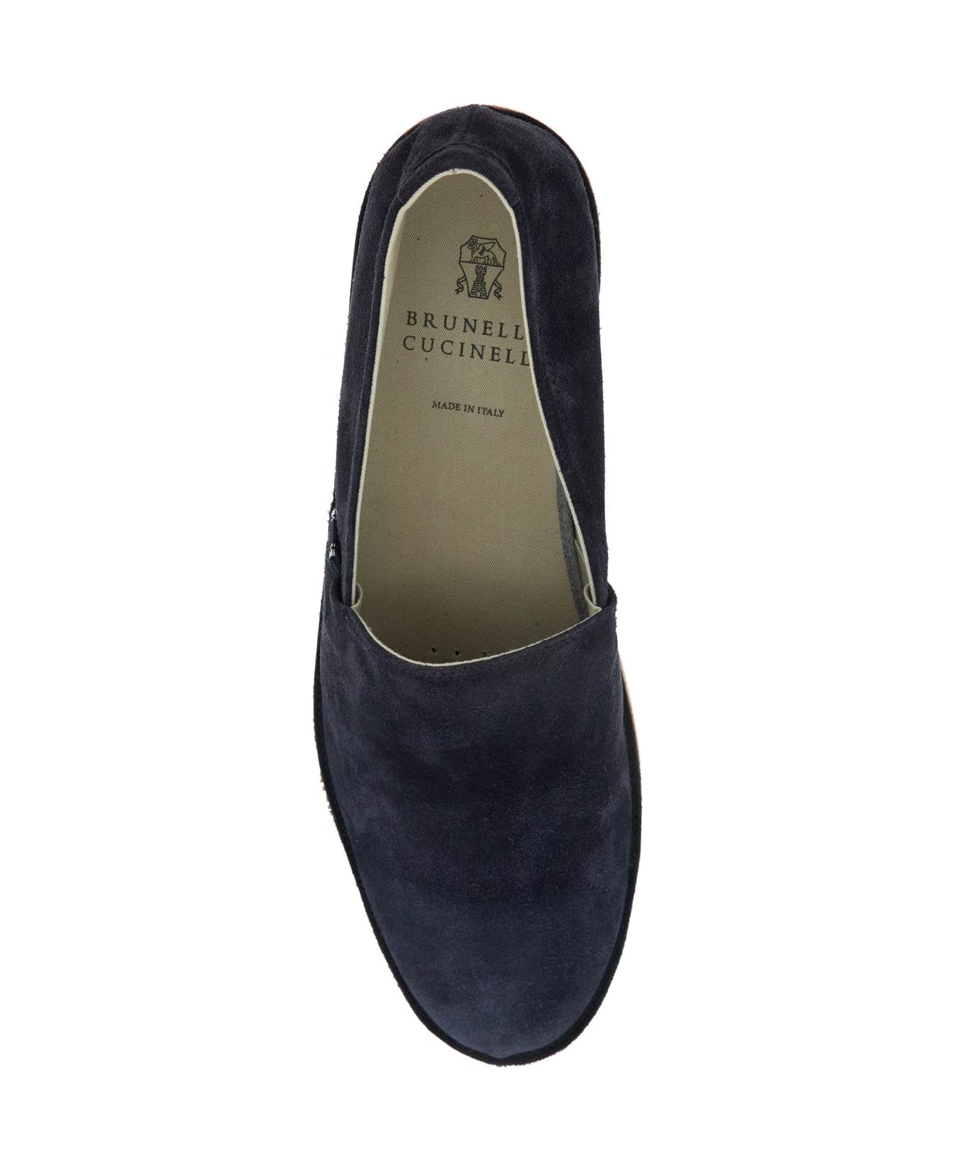 Brunello Cucinelli Suede Espad - BLUE (Blue)