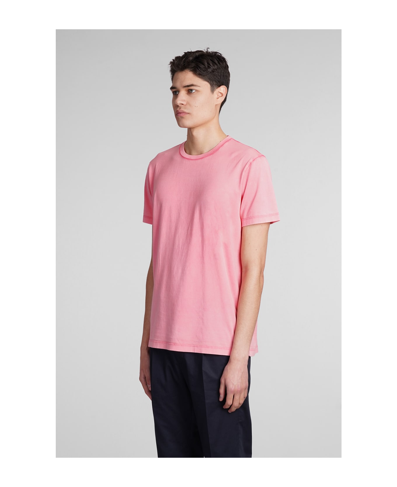Roberto Collina T-shirt In Rose-pink Cotton - rose-pink