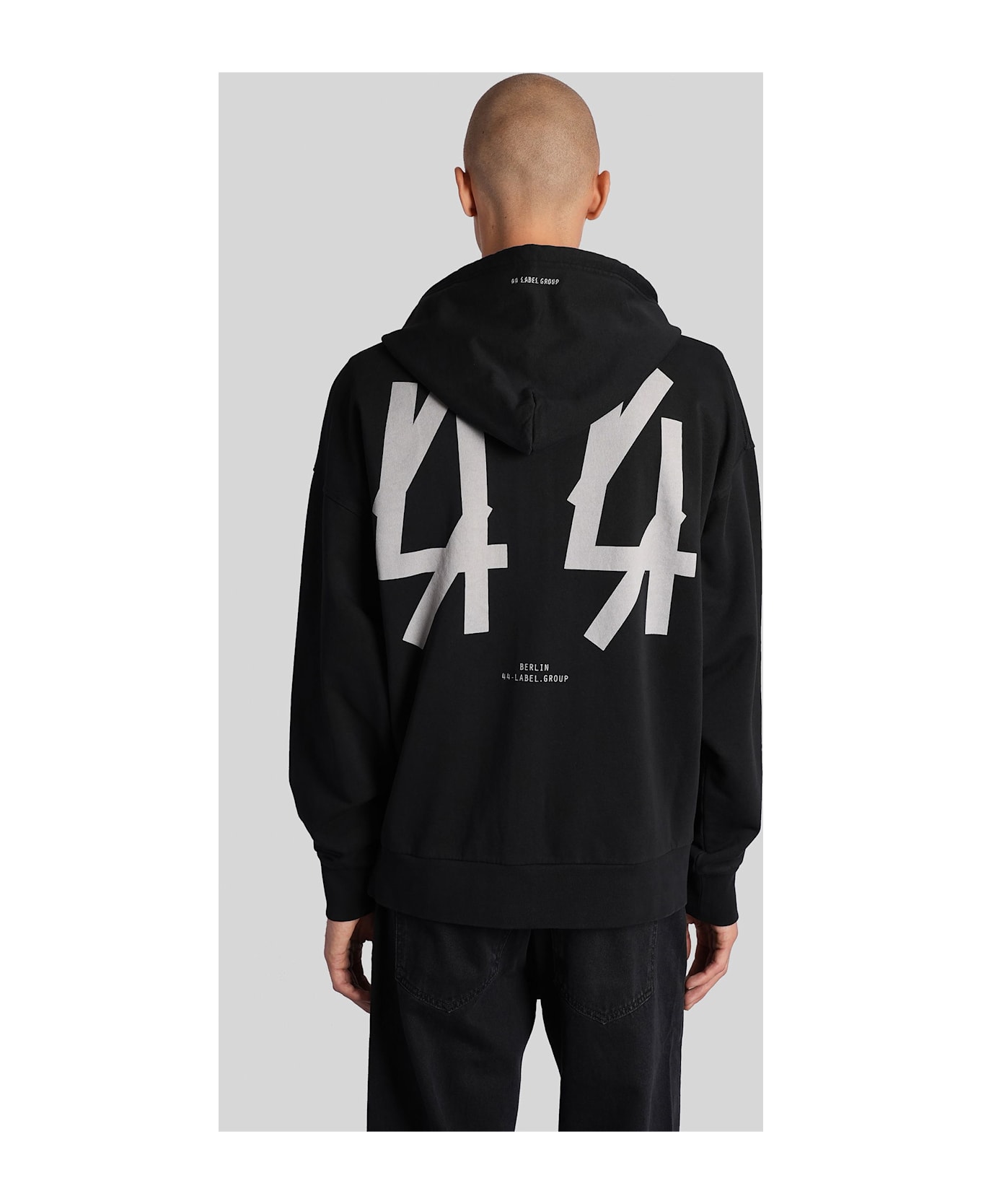 44 Label Group Sweatshirt In Black Cotton - black