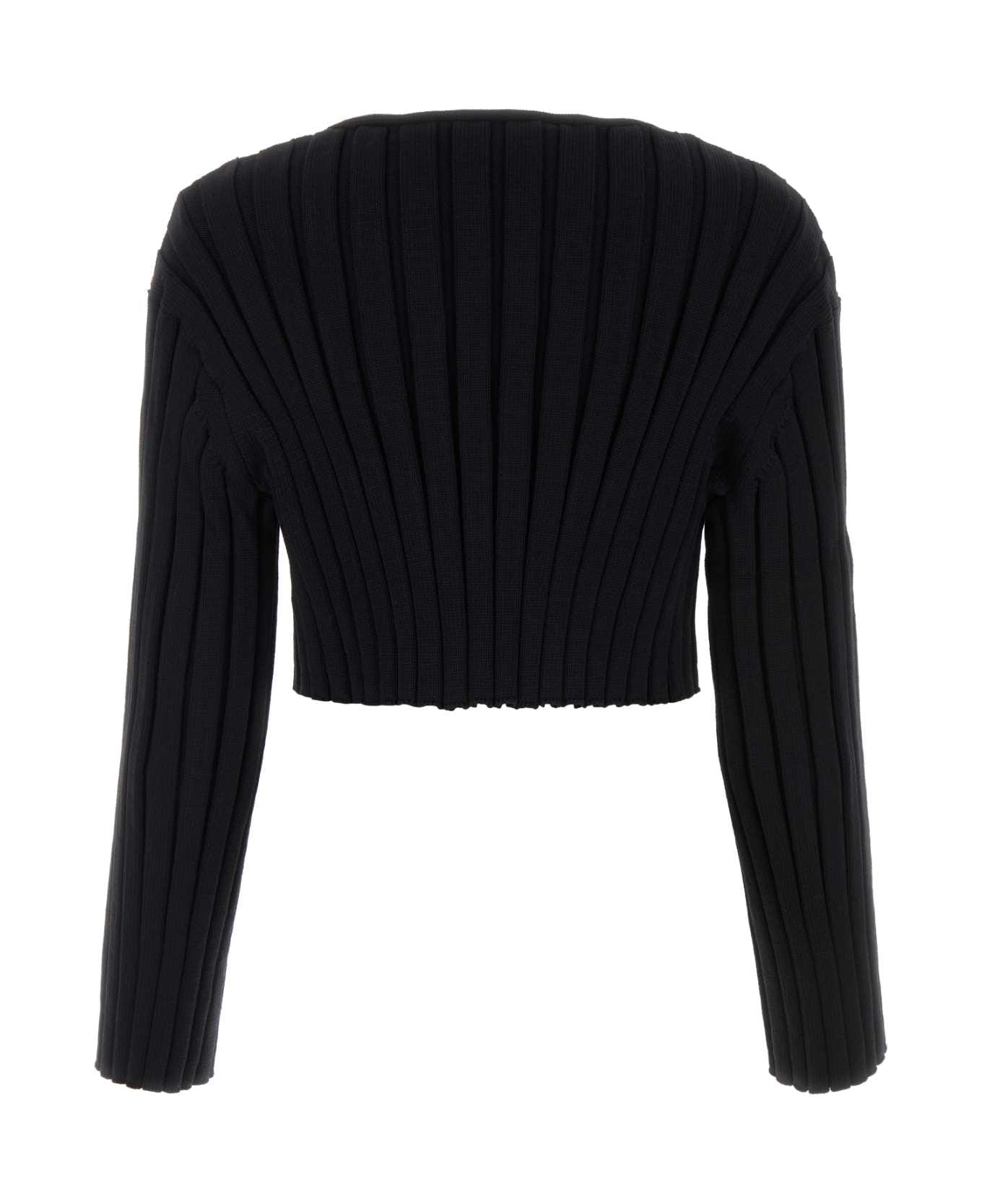 T by Alexander Wang Black Stretch Nylon Sweater - Black
