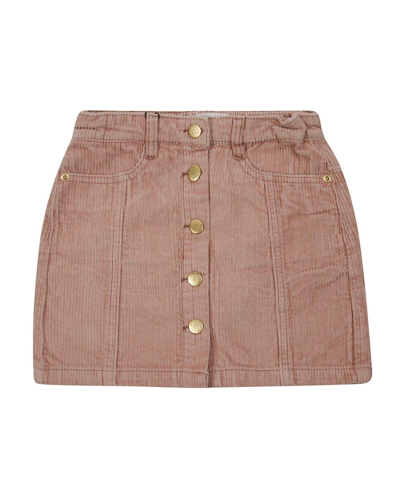 Molo Bera Ribbed-detail Corduroy Skirt - Rosa 