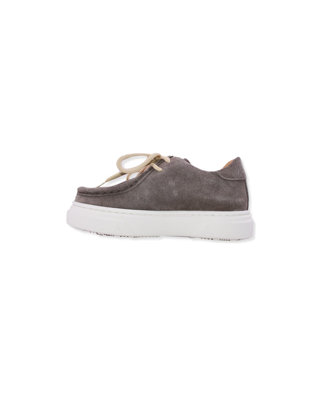 Andrea Montelpare Sneakers In Suede Leather - Beige