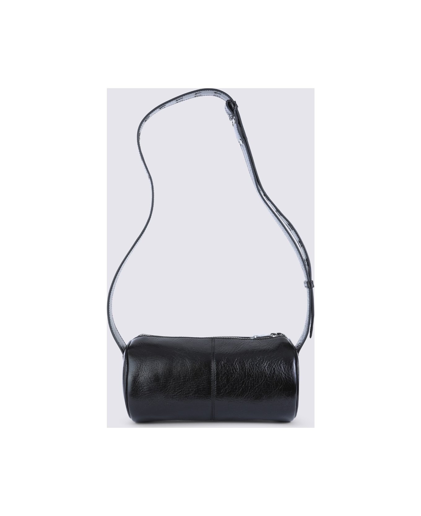 Zadig 
Voltaire Black Leather Doudou Vintage Patemt Shoulder Bag - Black