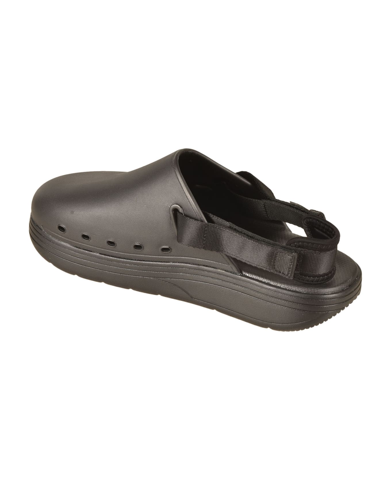 SUICOKE Plain Slingback Sandals - Black フラットシューズ