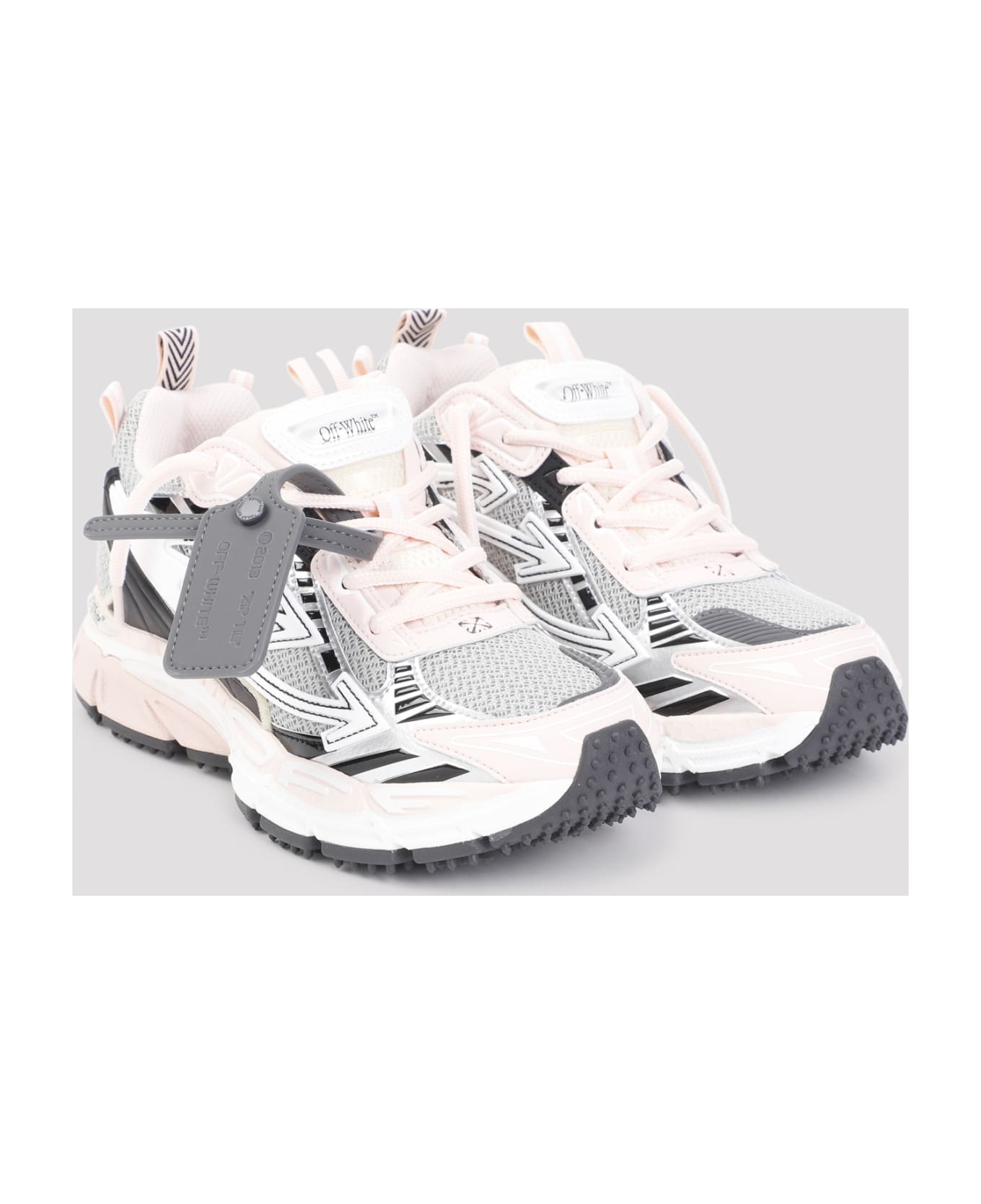 Off-White 'be Right' Grey Polyester Blend Sneakers - Grey Nude