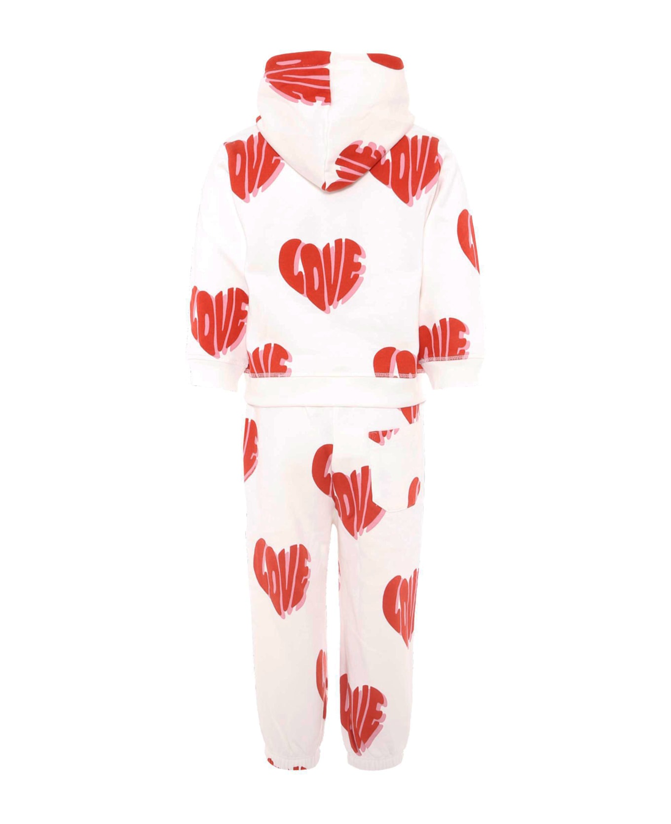 Stella McCartney Kids Ivory Suit For Girl With Love Writing - Ivory