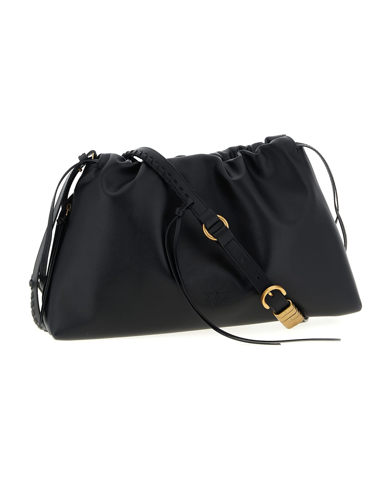 Pinko Maxi Leather Clutch - Black  