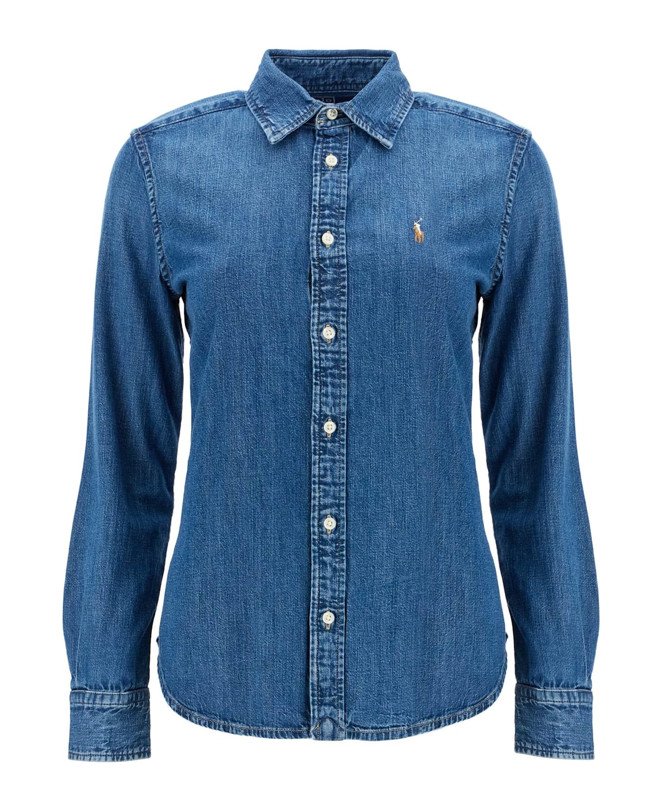 Polo Ralph Lauren Slim Fit Denim Shirt - MERCED WASH (Blue)