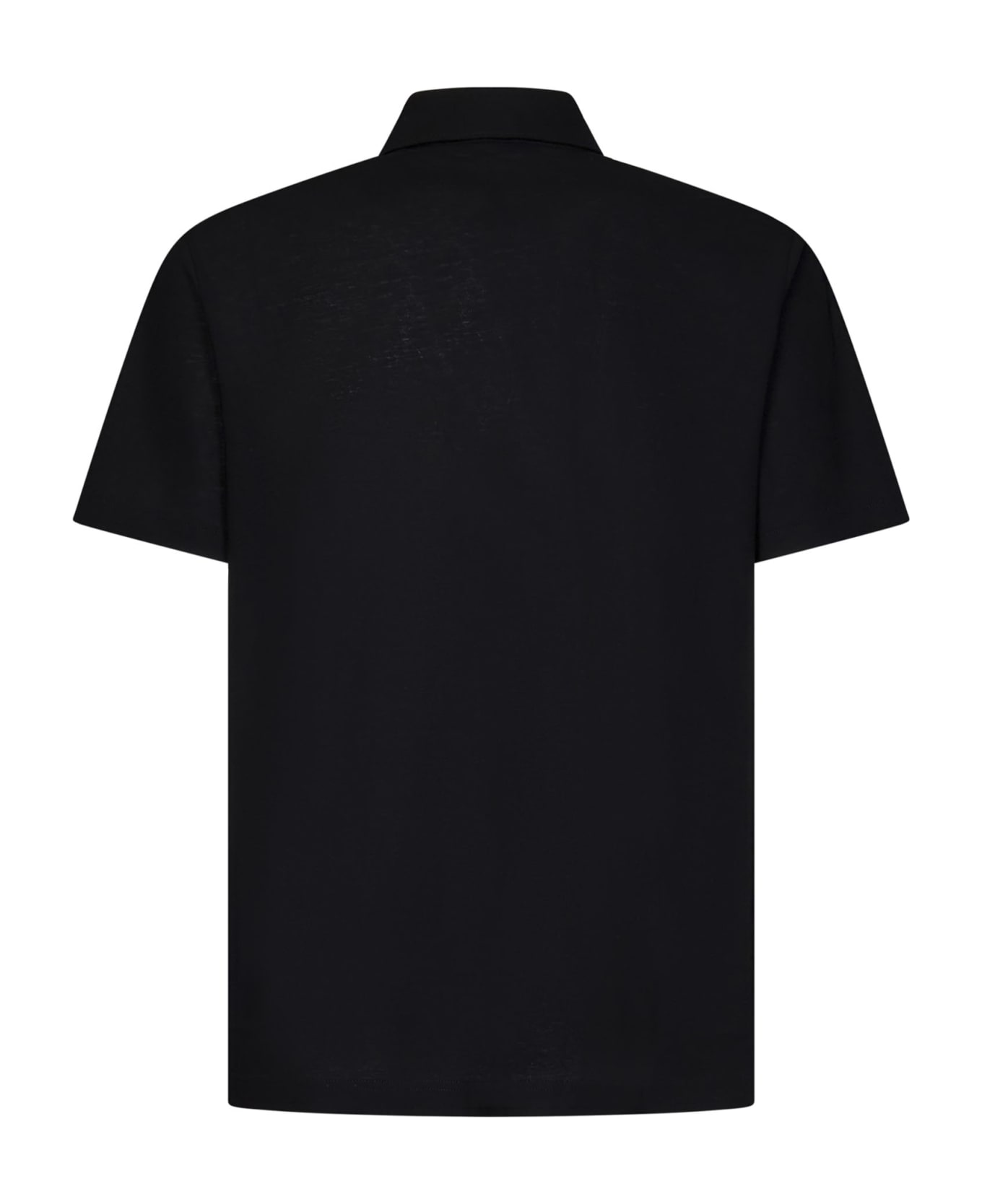 Herno Cotton Jersey Polo Shirt - black