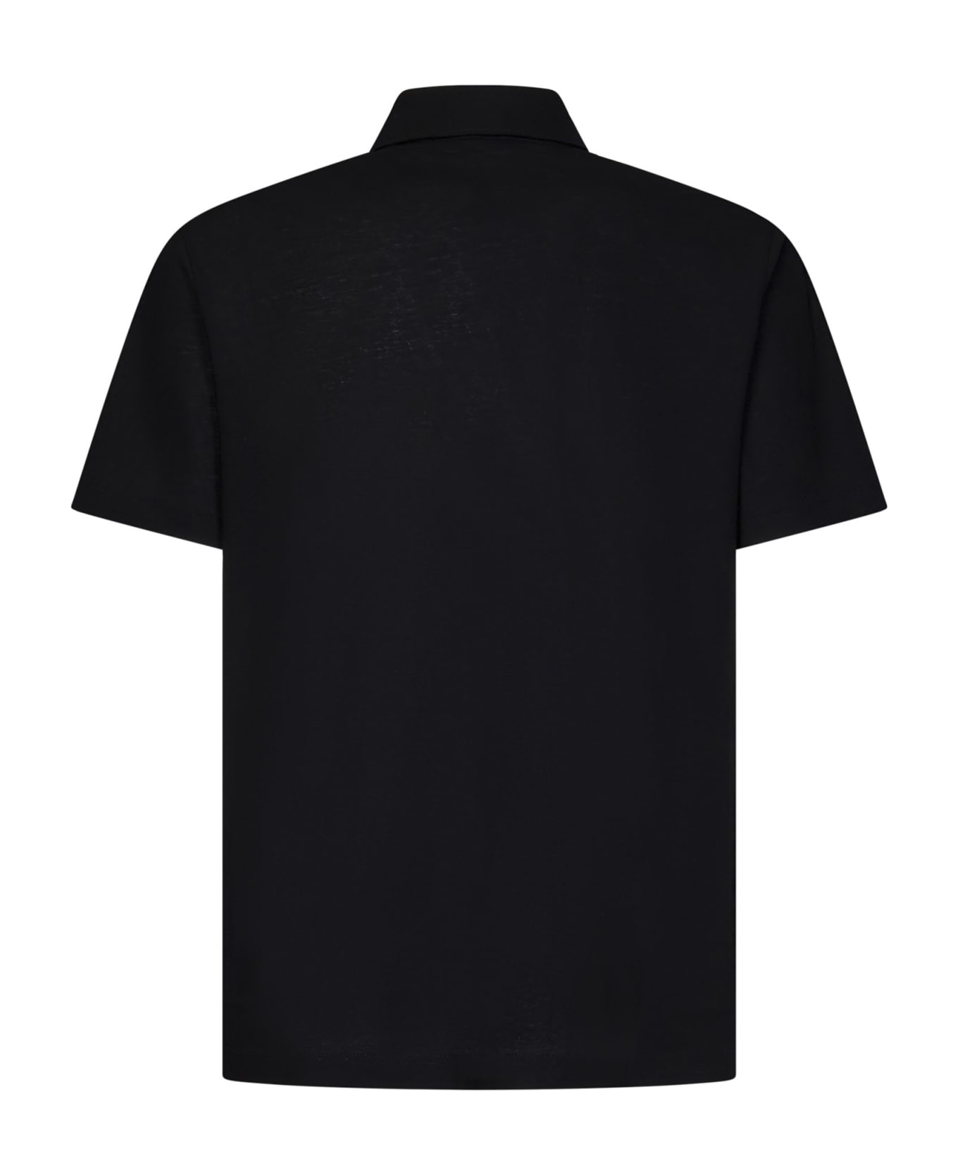 Herno Cotton Jersey Polo Shirt - black ポロシャツ