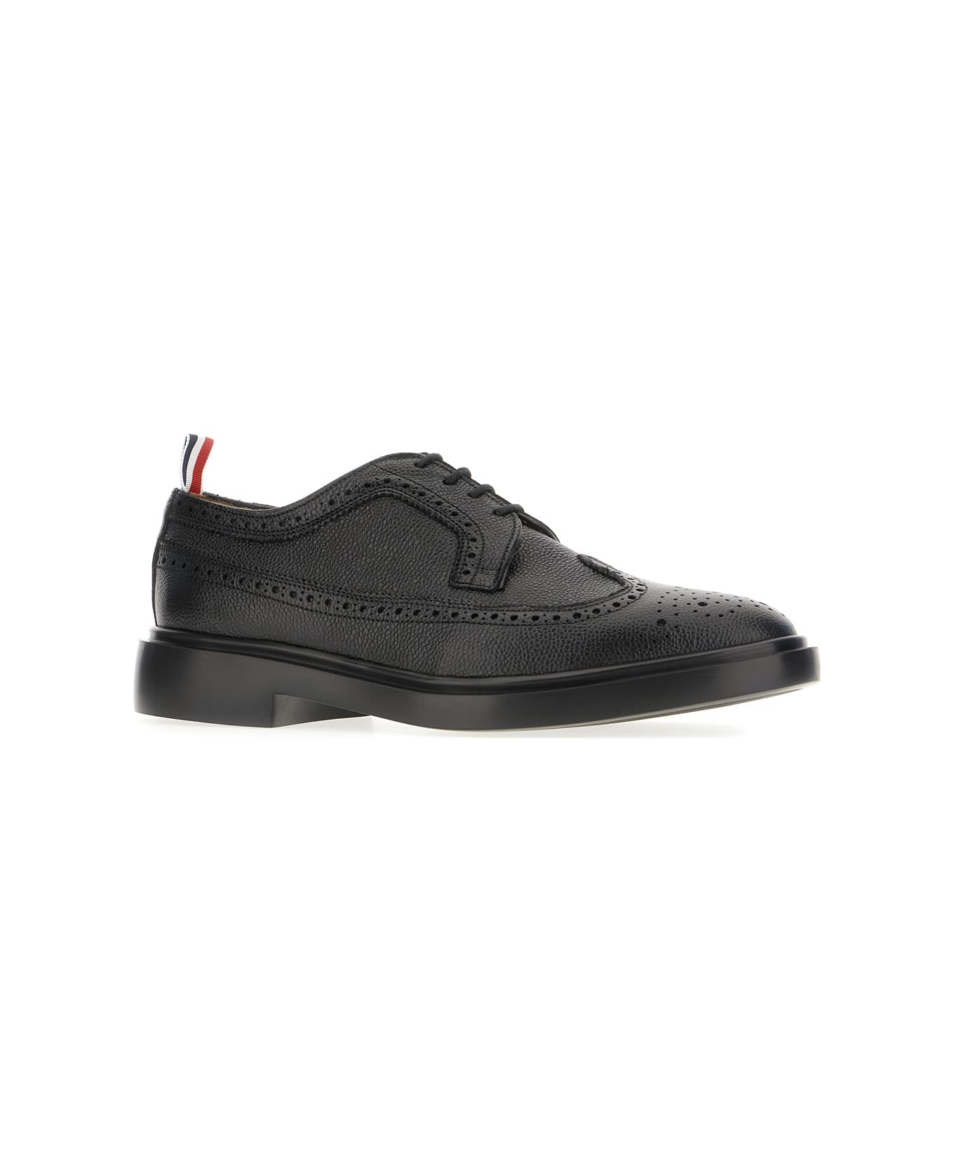 Thom Browne Black Leather Lace-up Shoes - BLACK