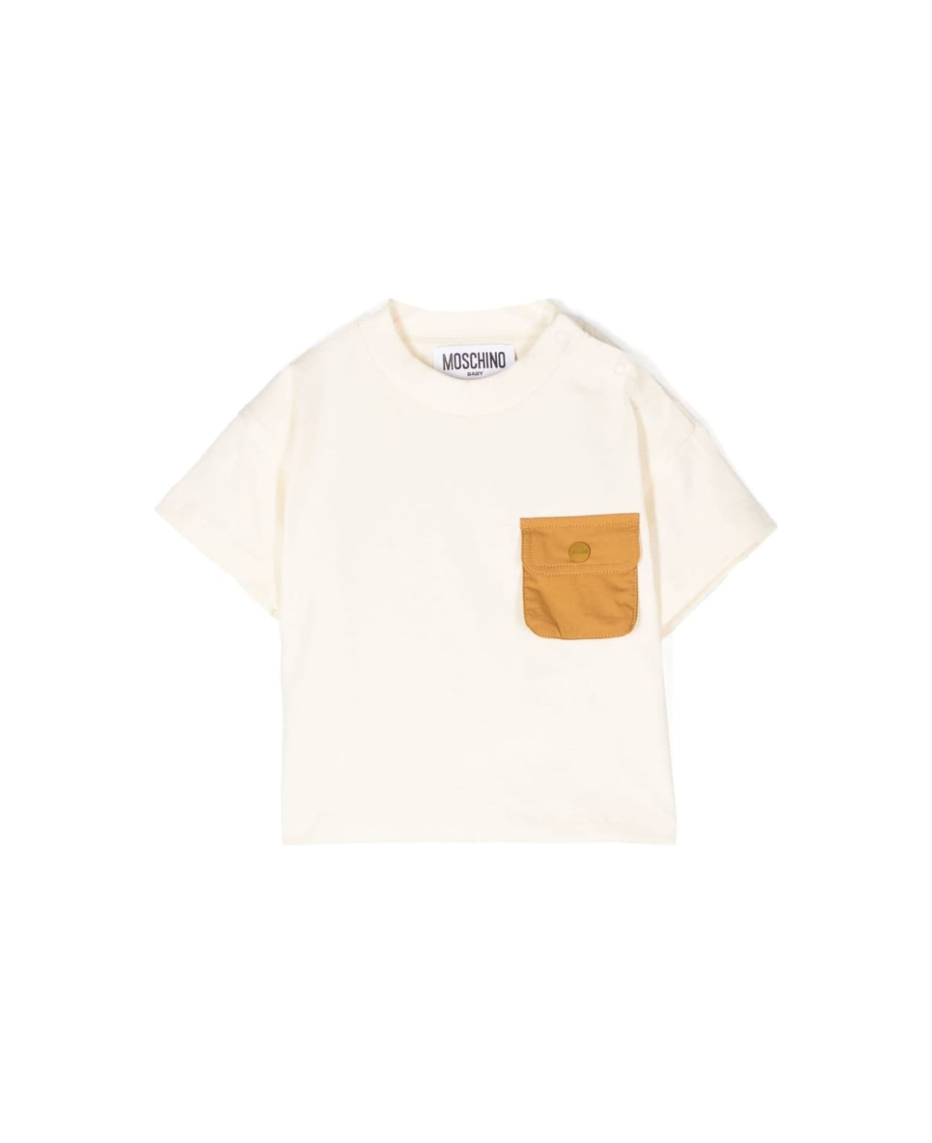 Moschino T-shirt Con Logo - Cream Tシャツ＆ポロシャツ