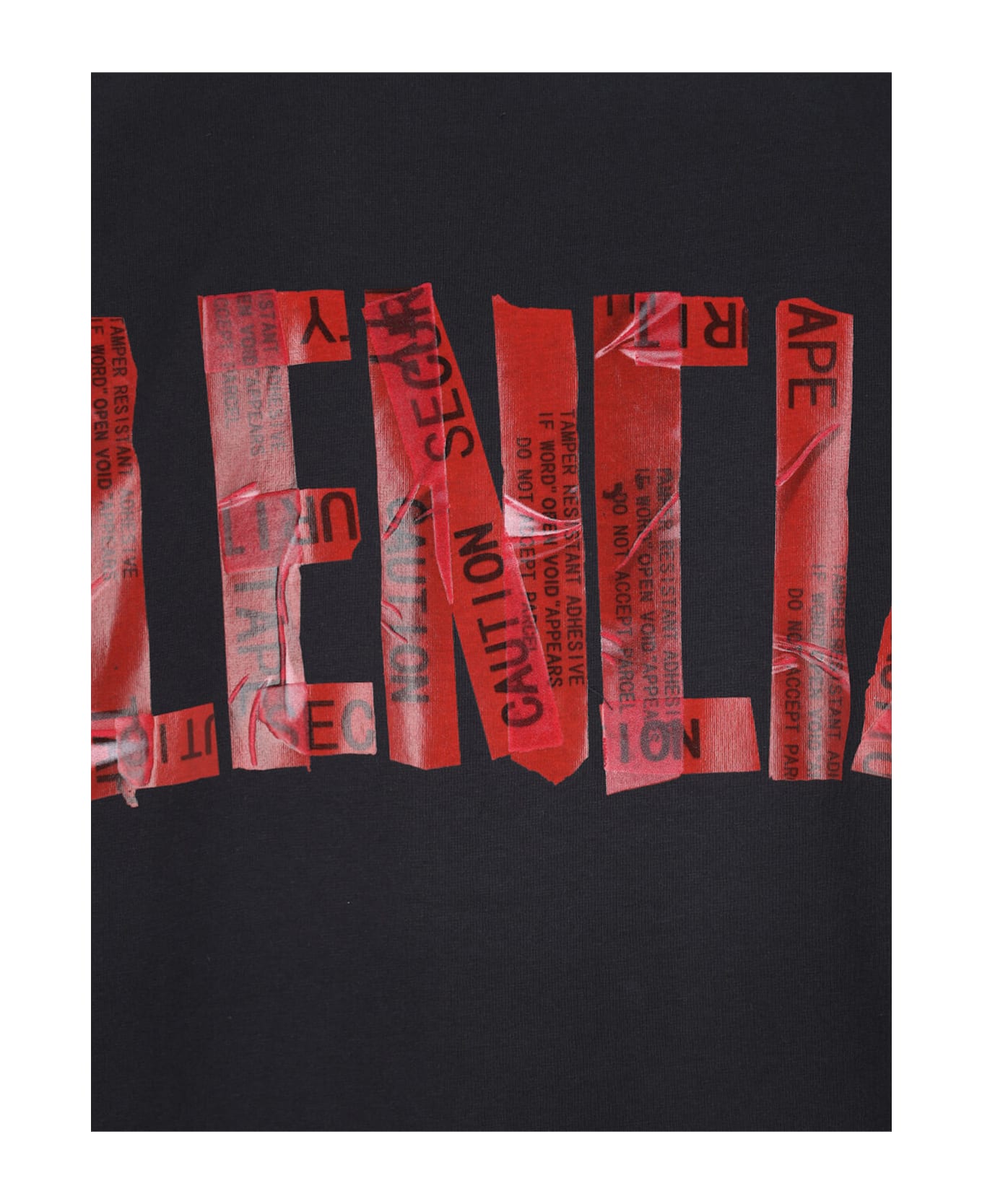 Balenciaga 
security Tape
 T-shirt - Black  