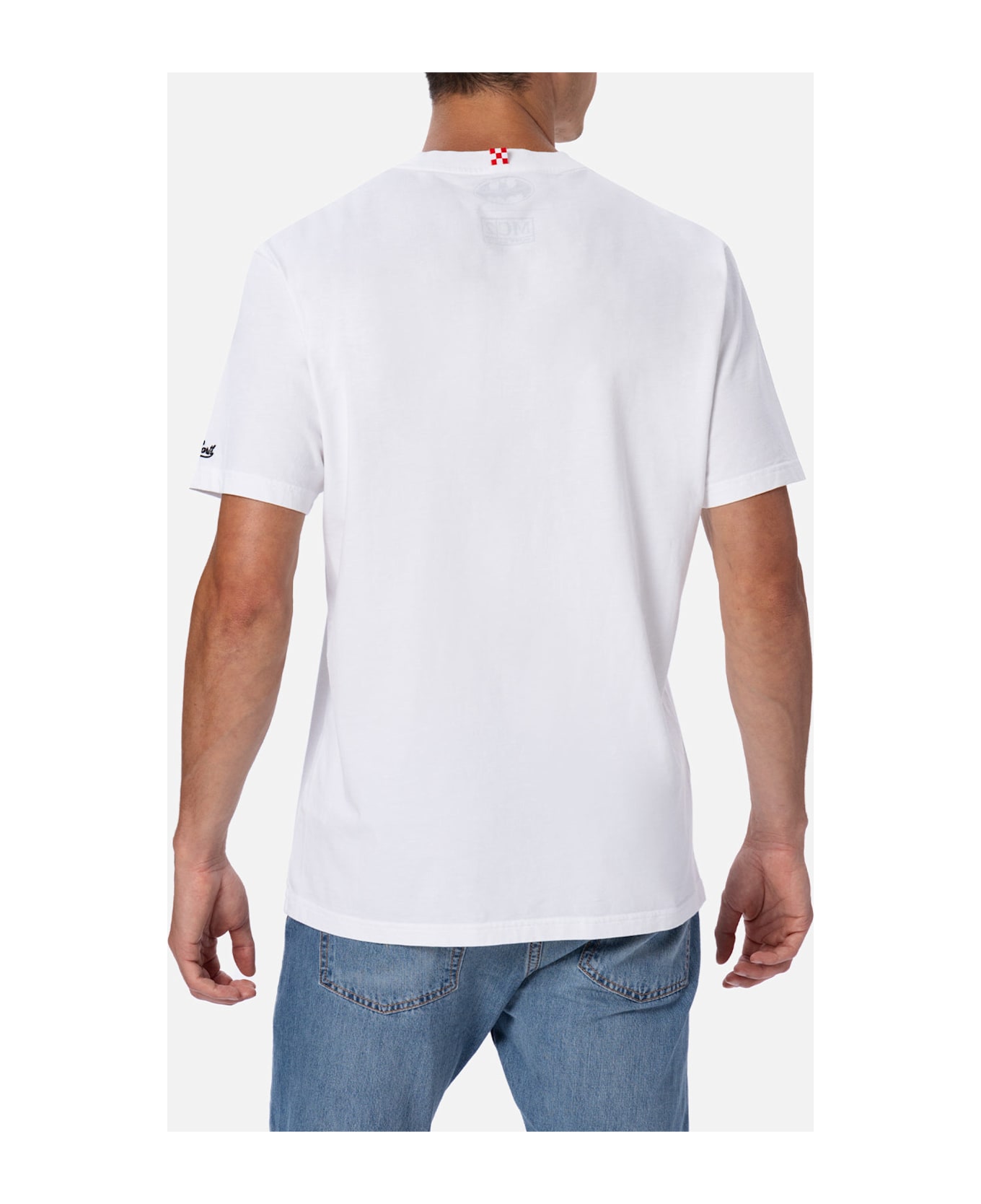MC2 Saint Barth Man Cotton T-shirt With Batman Print And Embroidery | Batman Special Edition - WHITE
