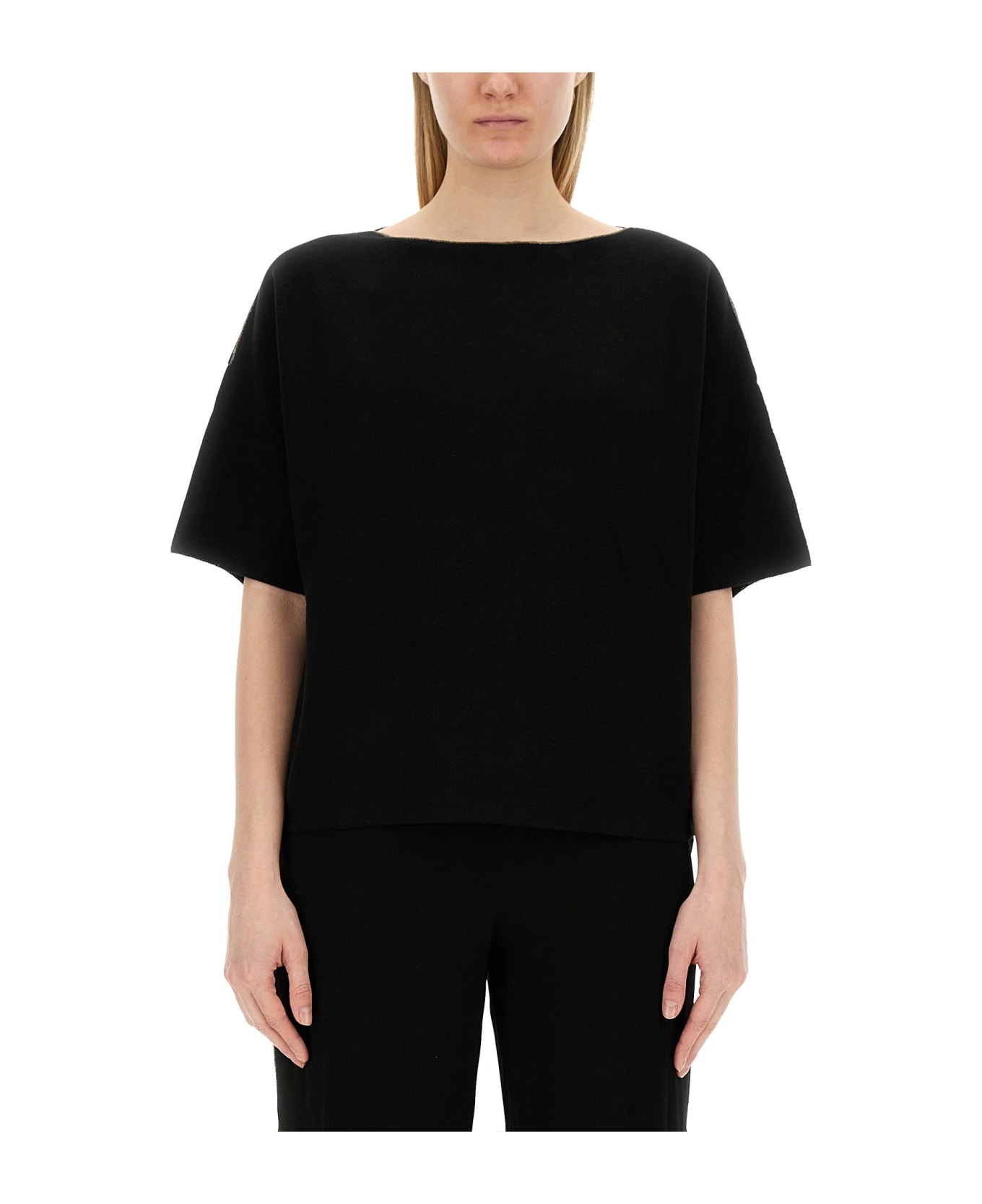 Fabiana Filippi Cotton T-shirt - Black Tシャツ