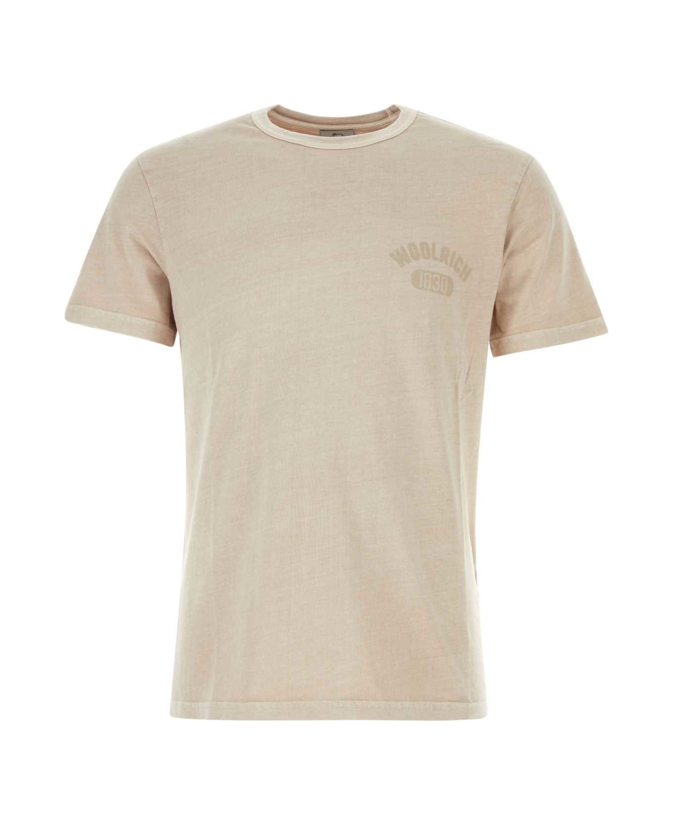 Woolrich Melange Cappuccino Cotton T-shirt - 8072 シャツ