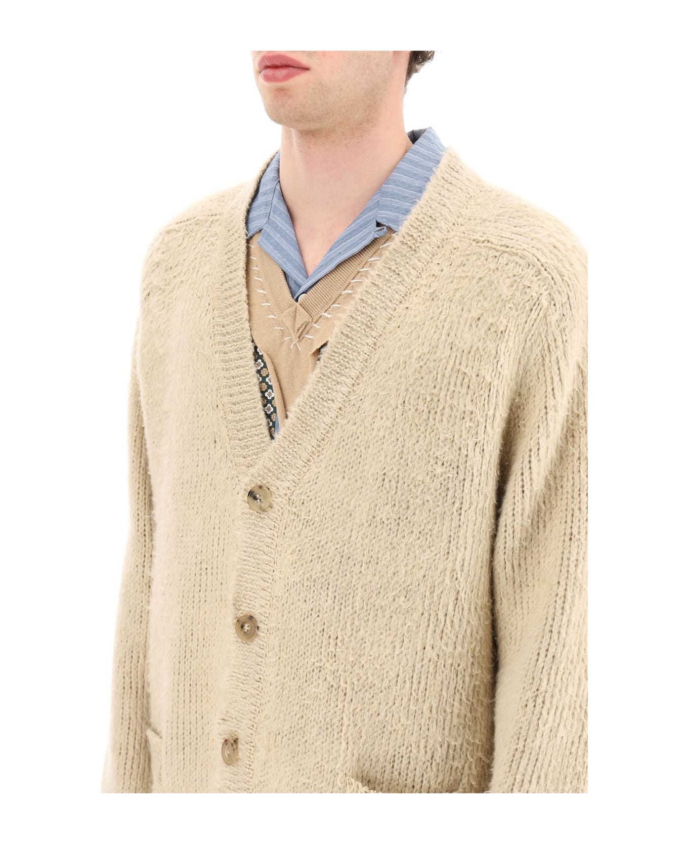 Maison Margiela Brushed Linen Cardigan | italist
