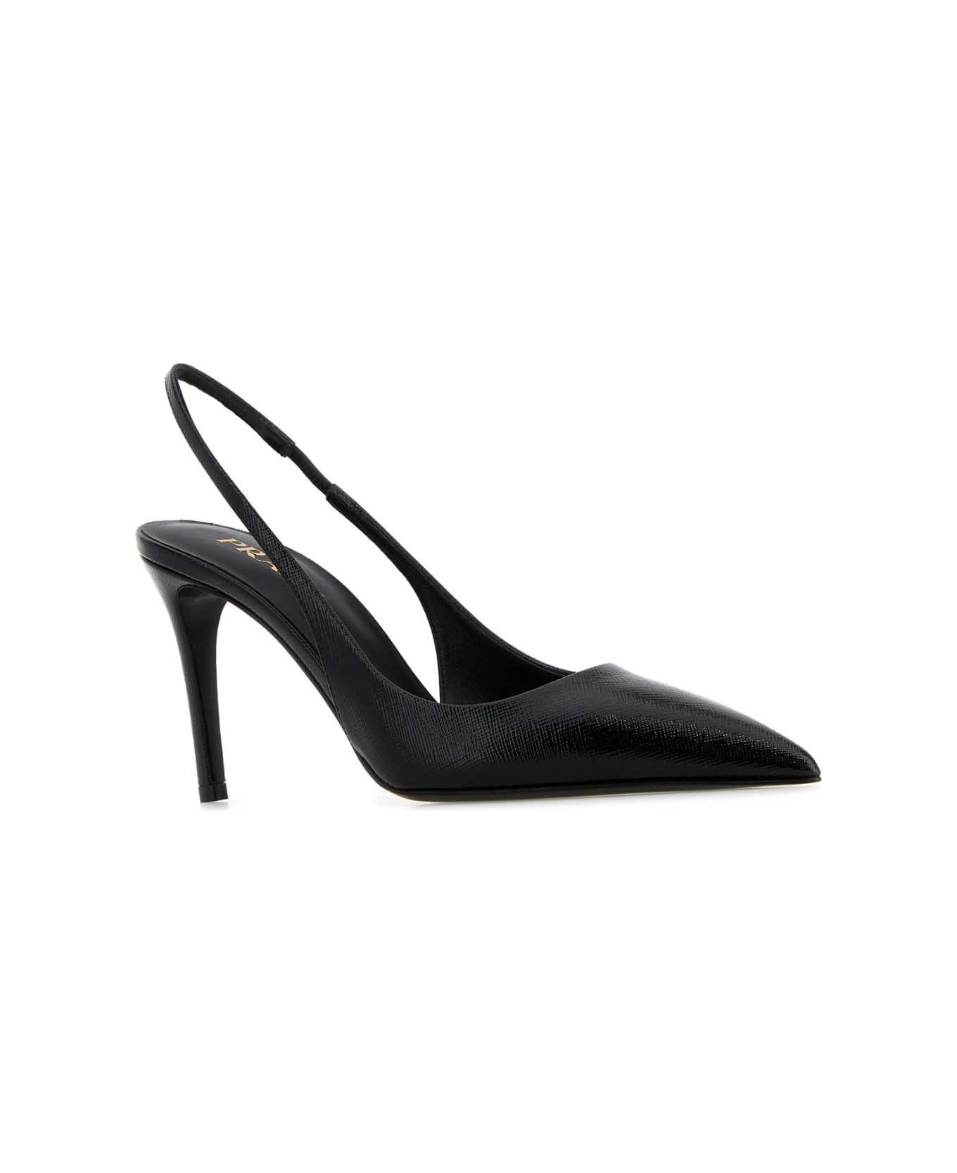 Prada Black Leather Pumps - NERO
