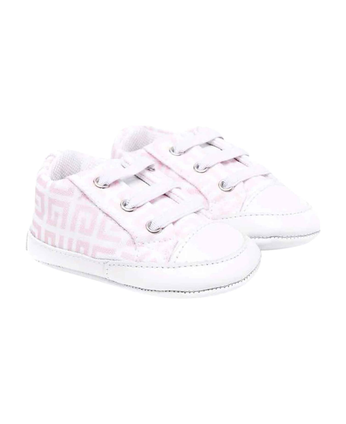 Givenchy Pink Baby Girl Sneakers With Print - Rosa