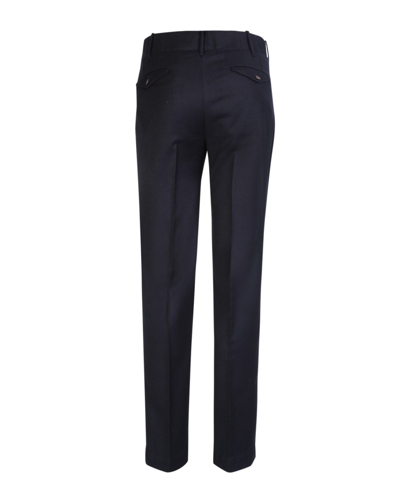 Incotex Slim Fit Melange Blue Trousers - Blue