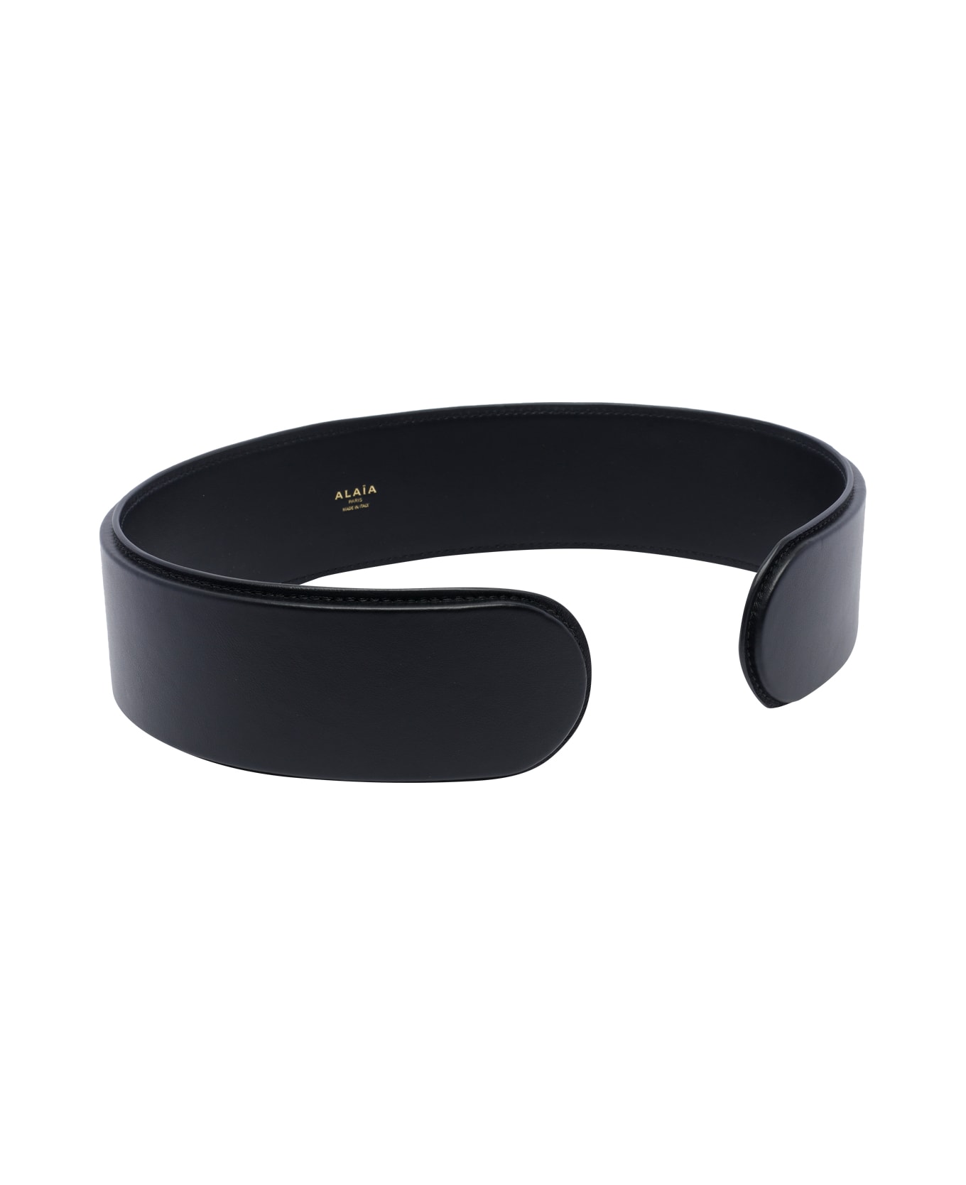 Alaia Flex Leather Belt - Black
