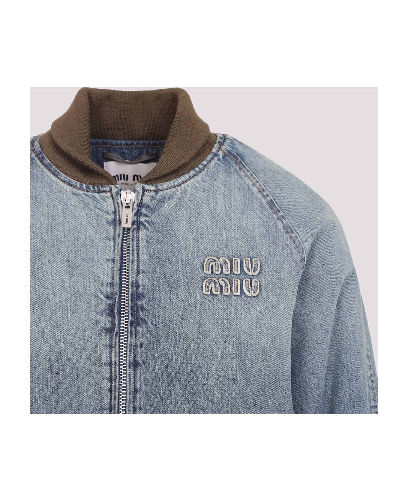 Miu Miu Blouson Jacket - Bleu