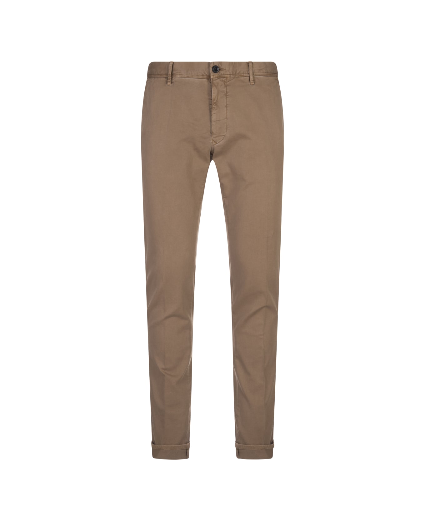 Incotex Caramel Brown Slim Fit Chino Trousers - Brown