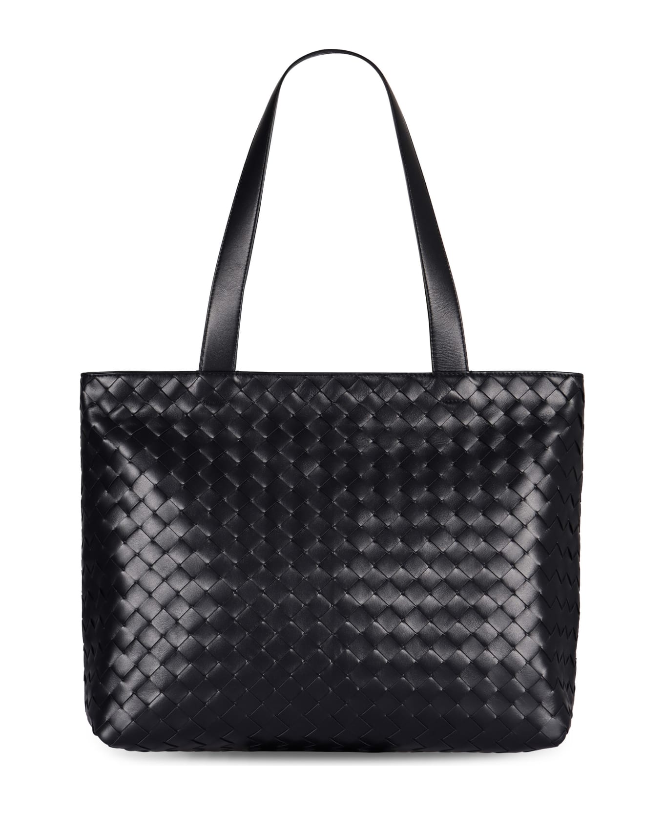 Bottega Veneta Intrecciato Leather Tote - black