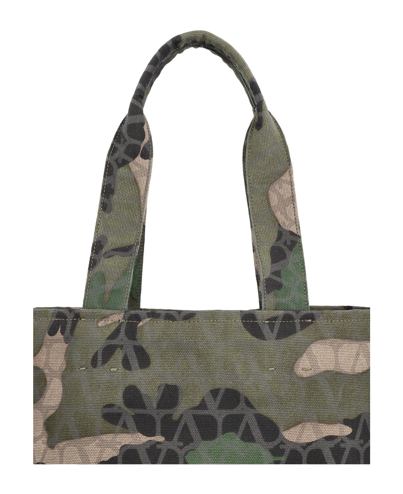 Valentino Garavani Camouflage-patterned Top Handle Bag - Green